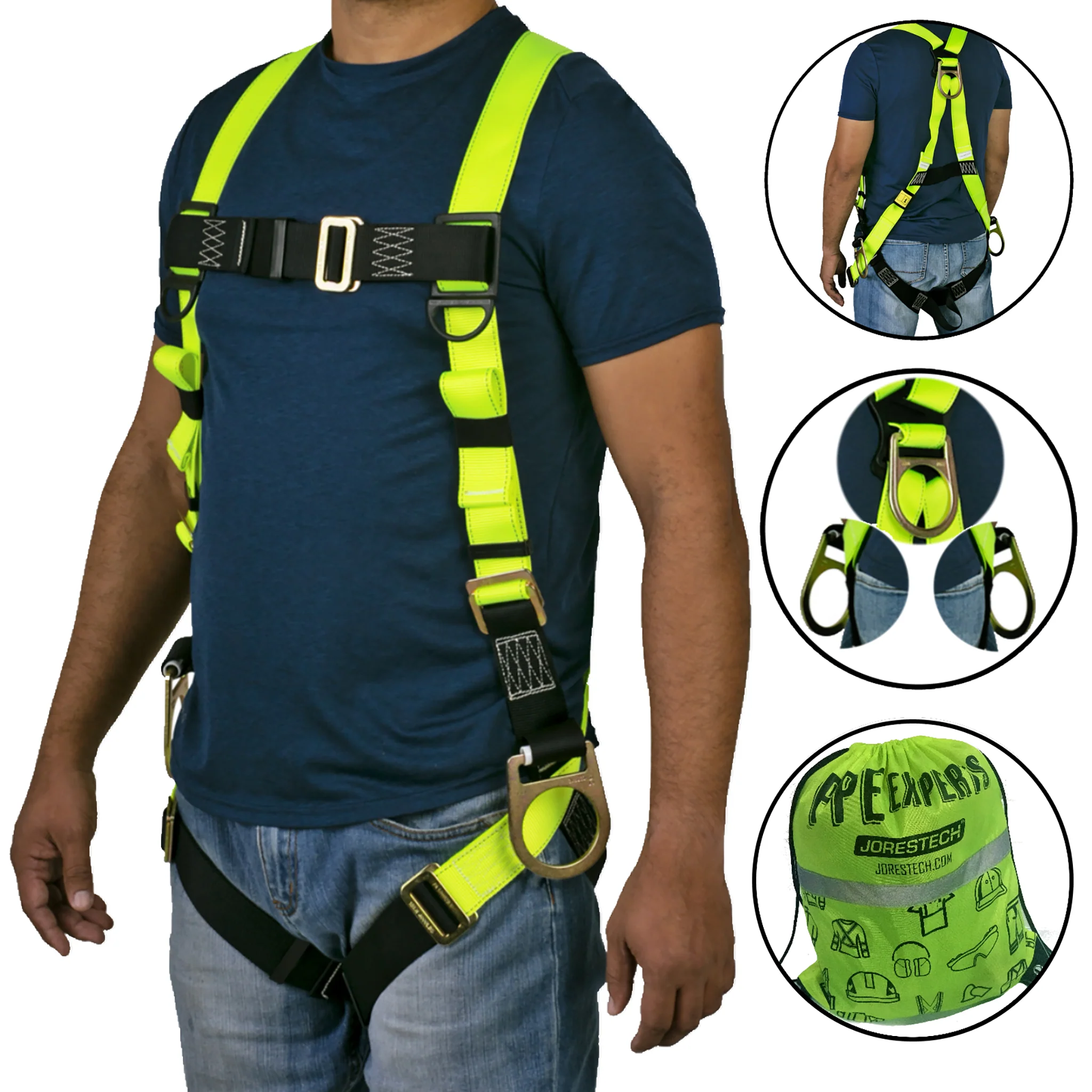 3D Fall Protection Safety Body Harness - Image 3