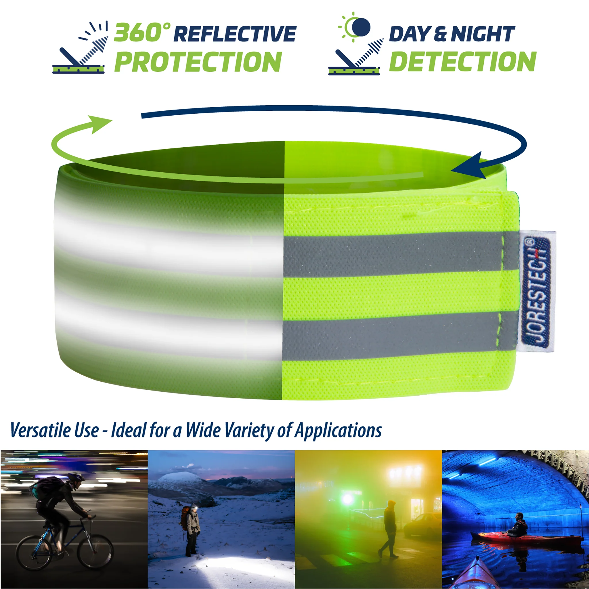 Hi-Vis Reflective Safety Bands with Mesh Storage Bag – Pack of 6 - Image 3
