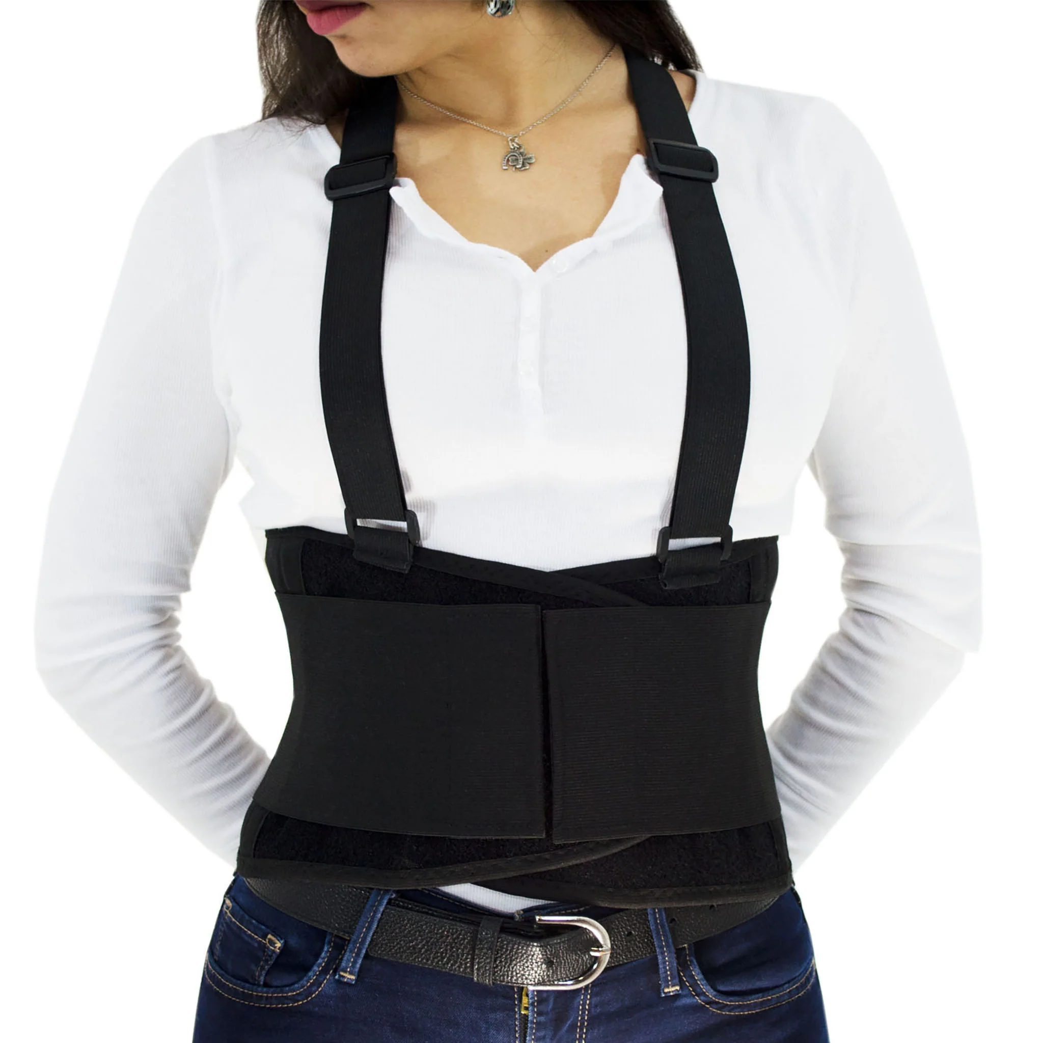 Adjustable Back Support Belt with Suspenders - Image 8