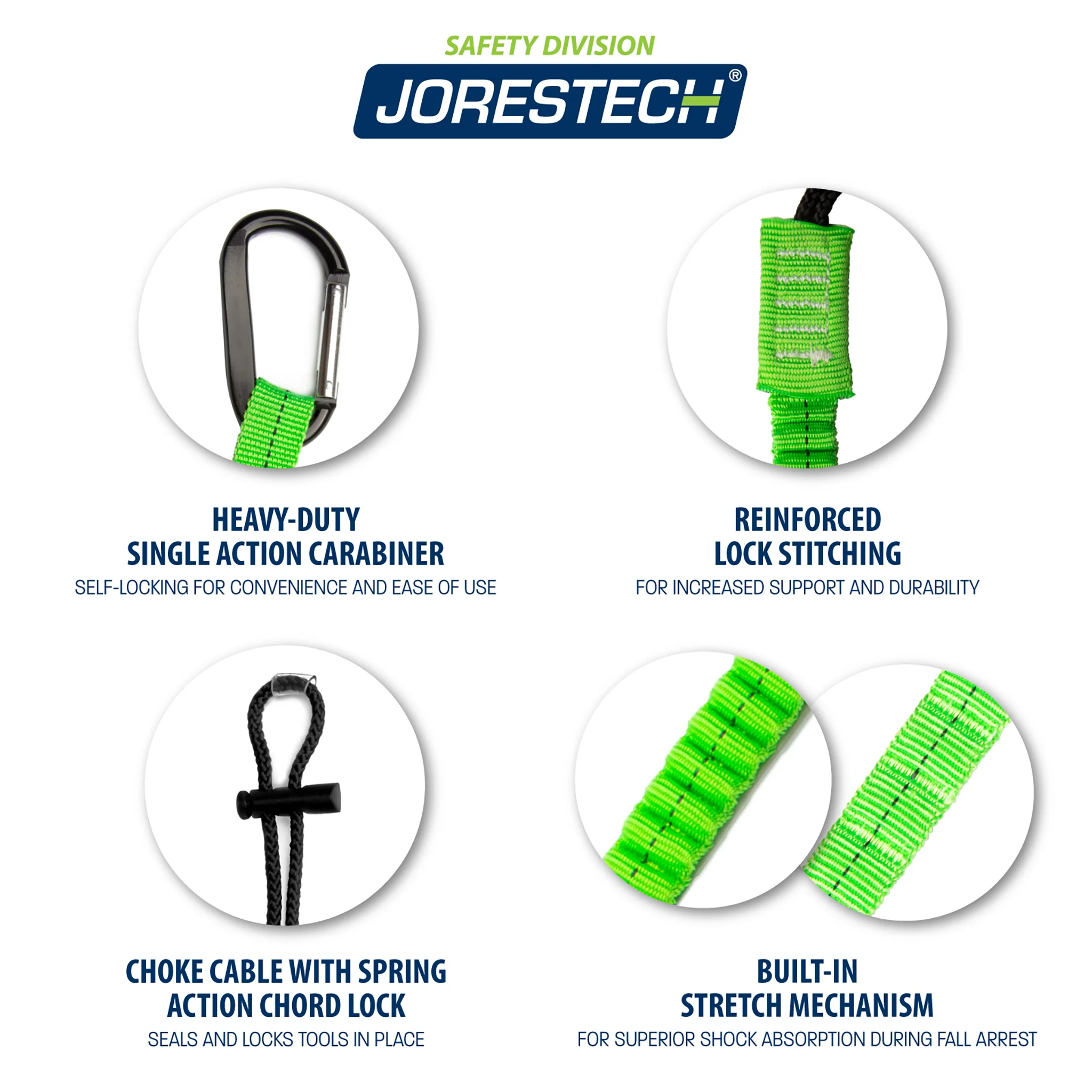 Tool Tether Lanyard with Carabiner and Choke Cable Loop - Image 5