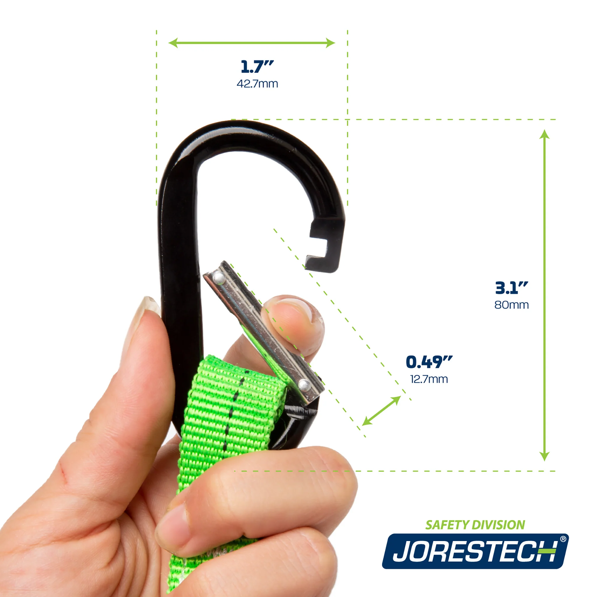 Tool Tether Lanyard with Carabiner and Choke Cable Loop - Image 6
