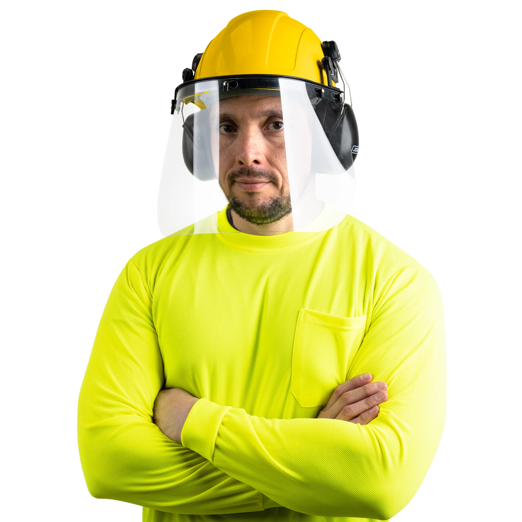 Cap-Style Hard Hat Kit with Mountable Earmuffs and Hi-Transparency Face Shield - Image 39
