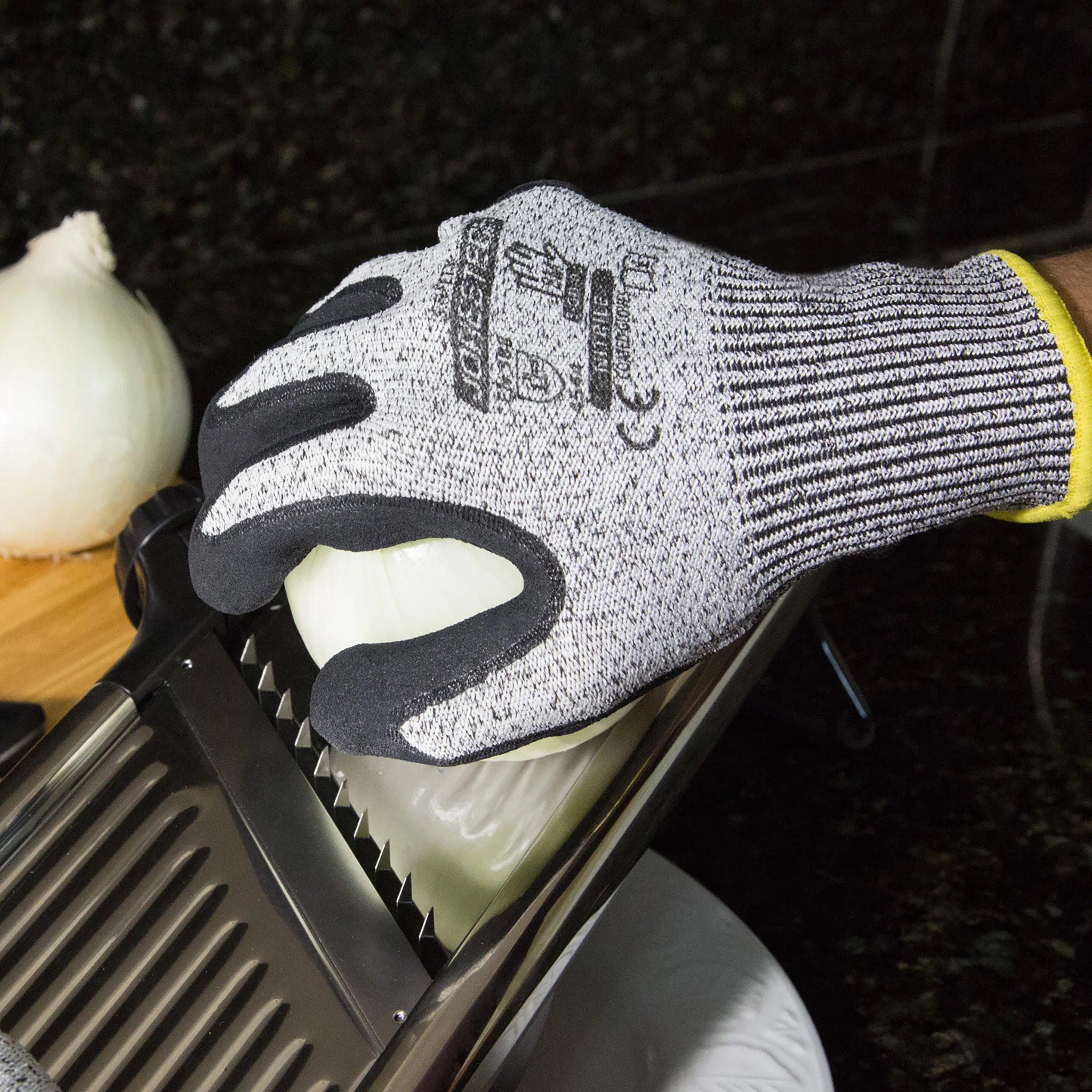 Cut-Resistant Safety Work Gloves with Sandy Nitrile Dipped Palms - Pack of 12 - Image 8