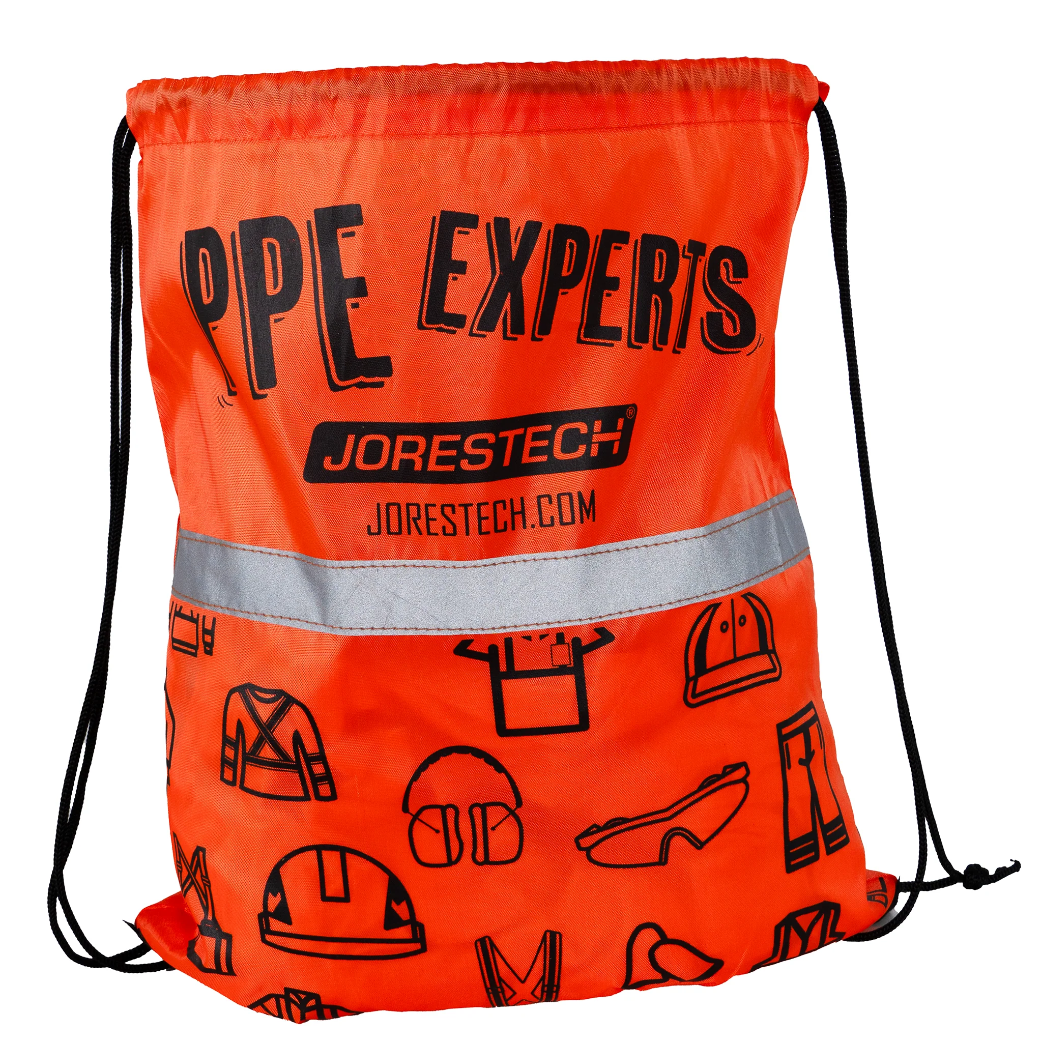 Drawstring Bag PPE Experts with reflective strip - Image 5