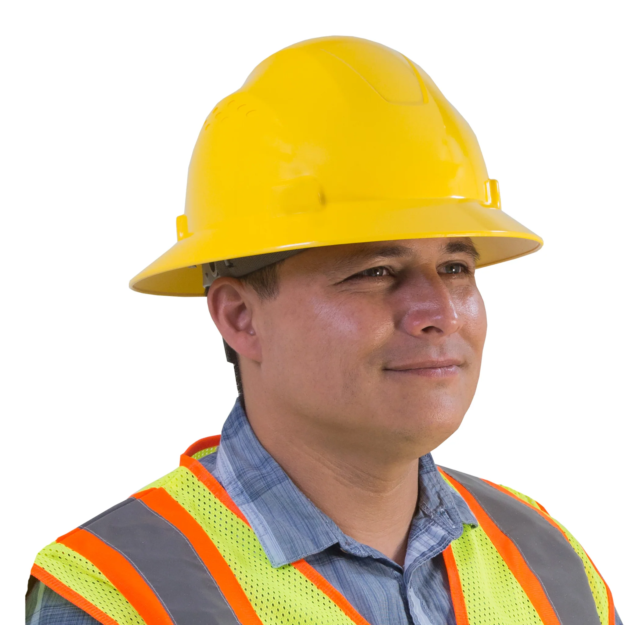 Full Brim Safety Hard Hat with 4 Point Suspension - Image 10