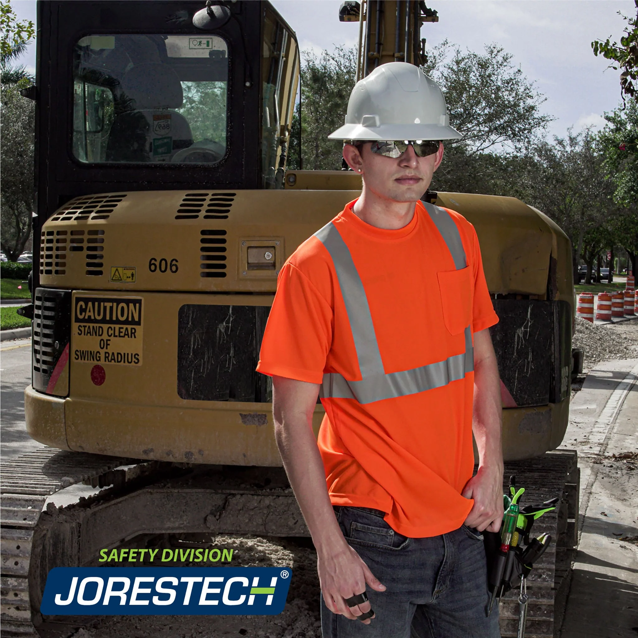 Hi-Vis Heat Transfer Reflective Safety Pocket Shirt - Image 10