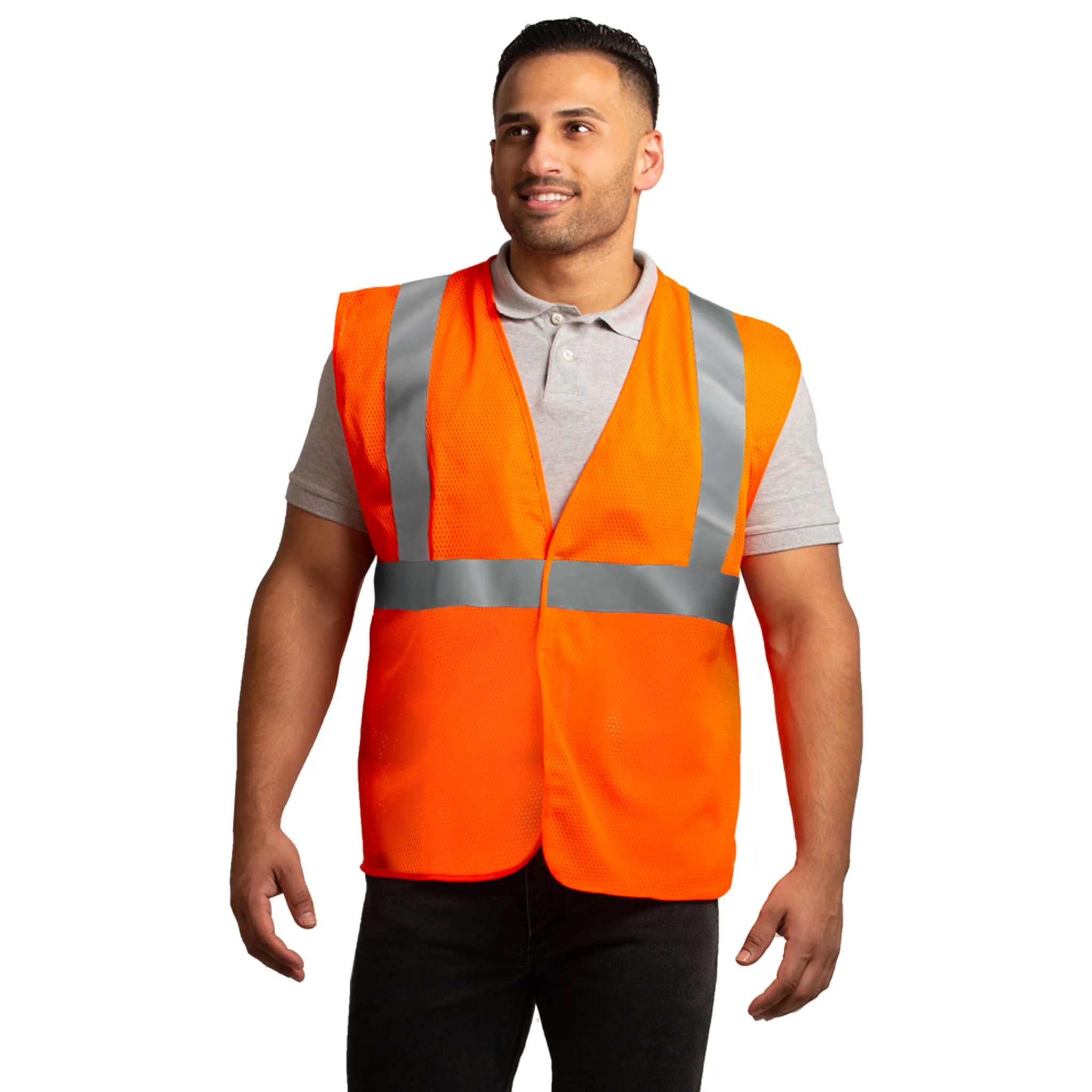 Hi-Vis Mesh Safety Vest with 2” Reflective Strips and Pocket - Image 12
