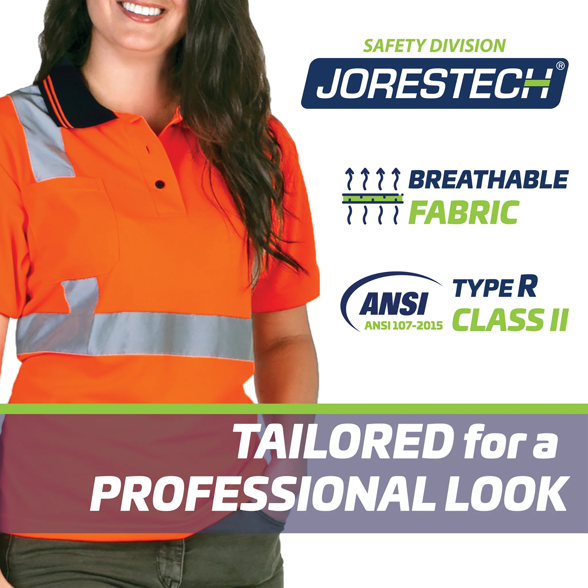 Hi-Vis Reflective Safety Polo Shirt - Image 12