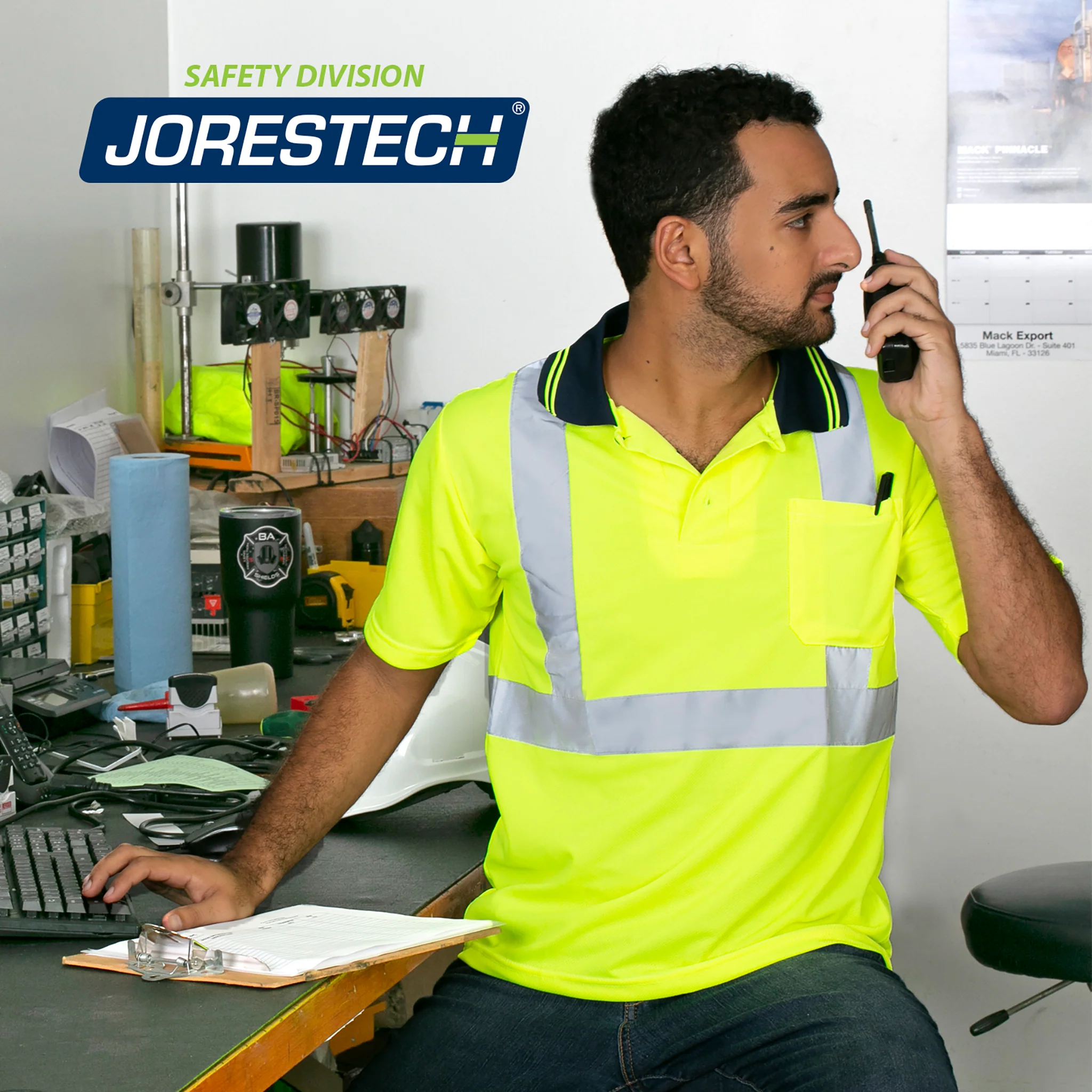 Hi-Vis Reflective Safety Polo Shirt - Image 5