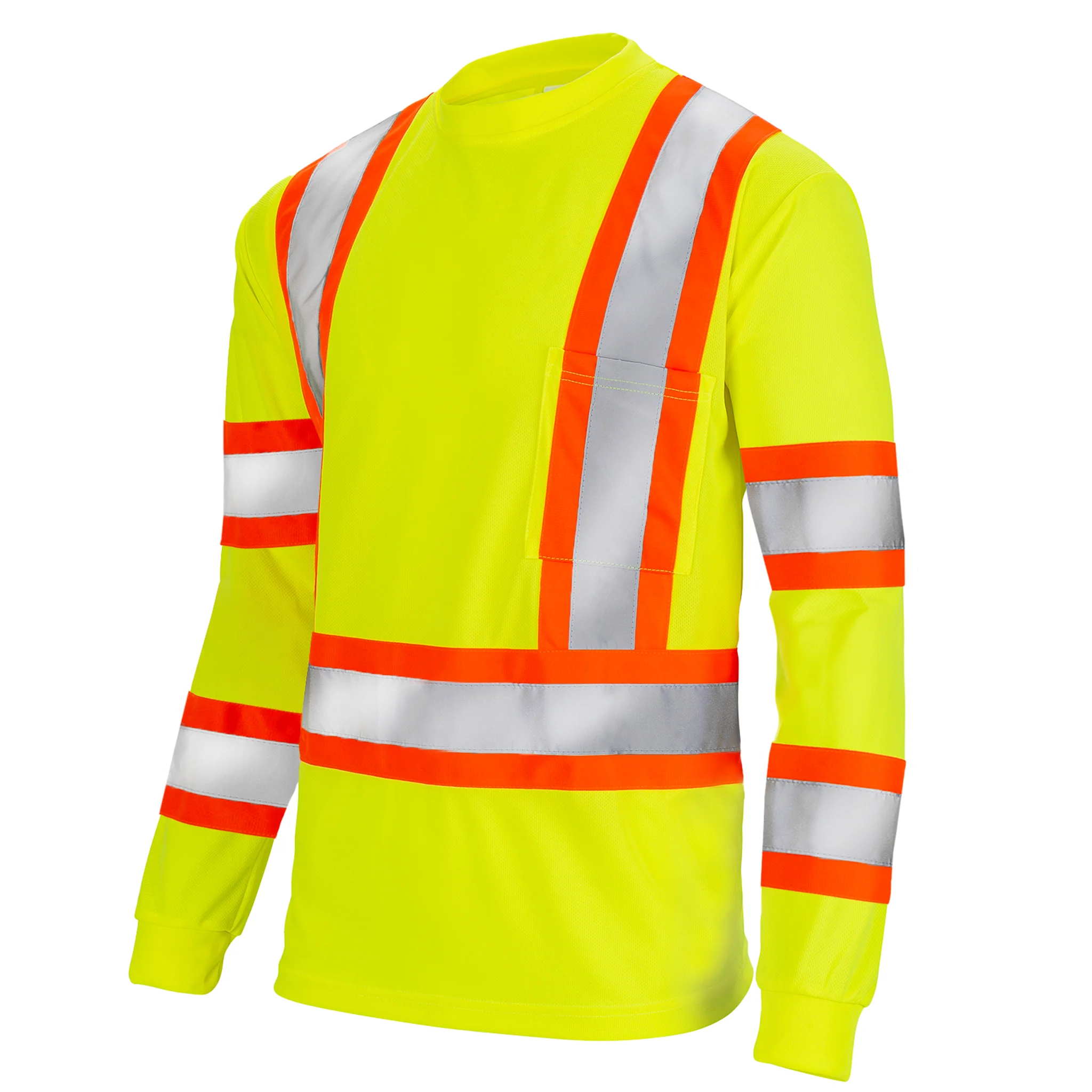 Hi-Vis Reflective Two-Tone Long Sleeve Safety Shirt - Image 15