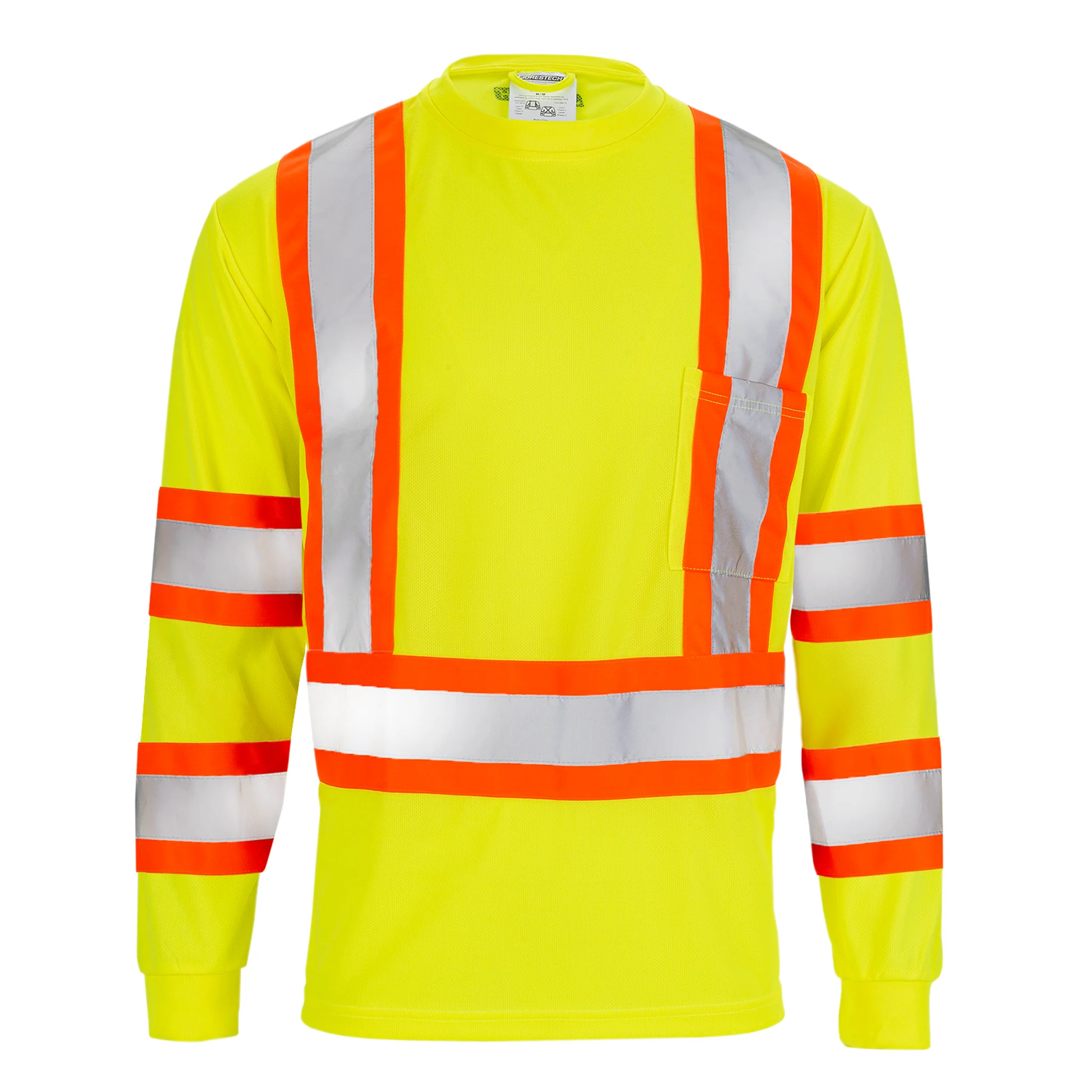 Hi-Vis Reflective Two-Tone Long Sleeve Safety Shirt - Image 16