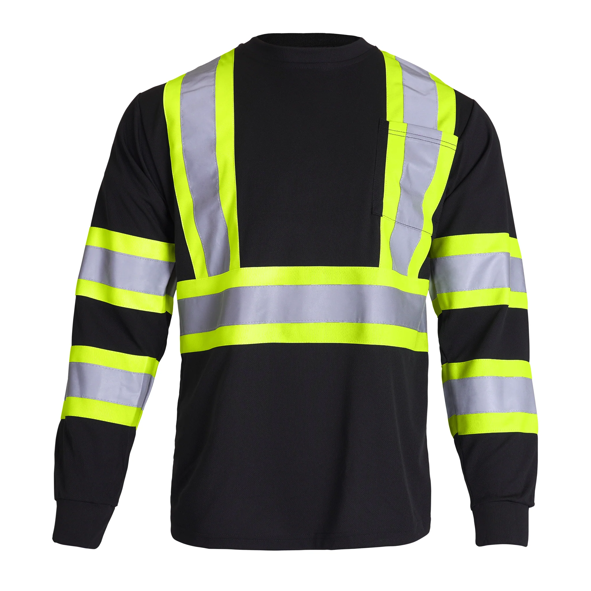 Hi-Vis Reflective Two-Tone Long Sleeve Safety Shirt - Image 5