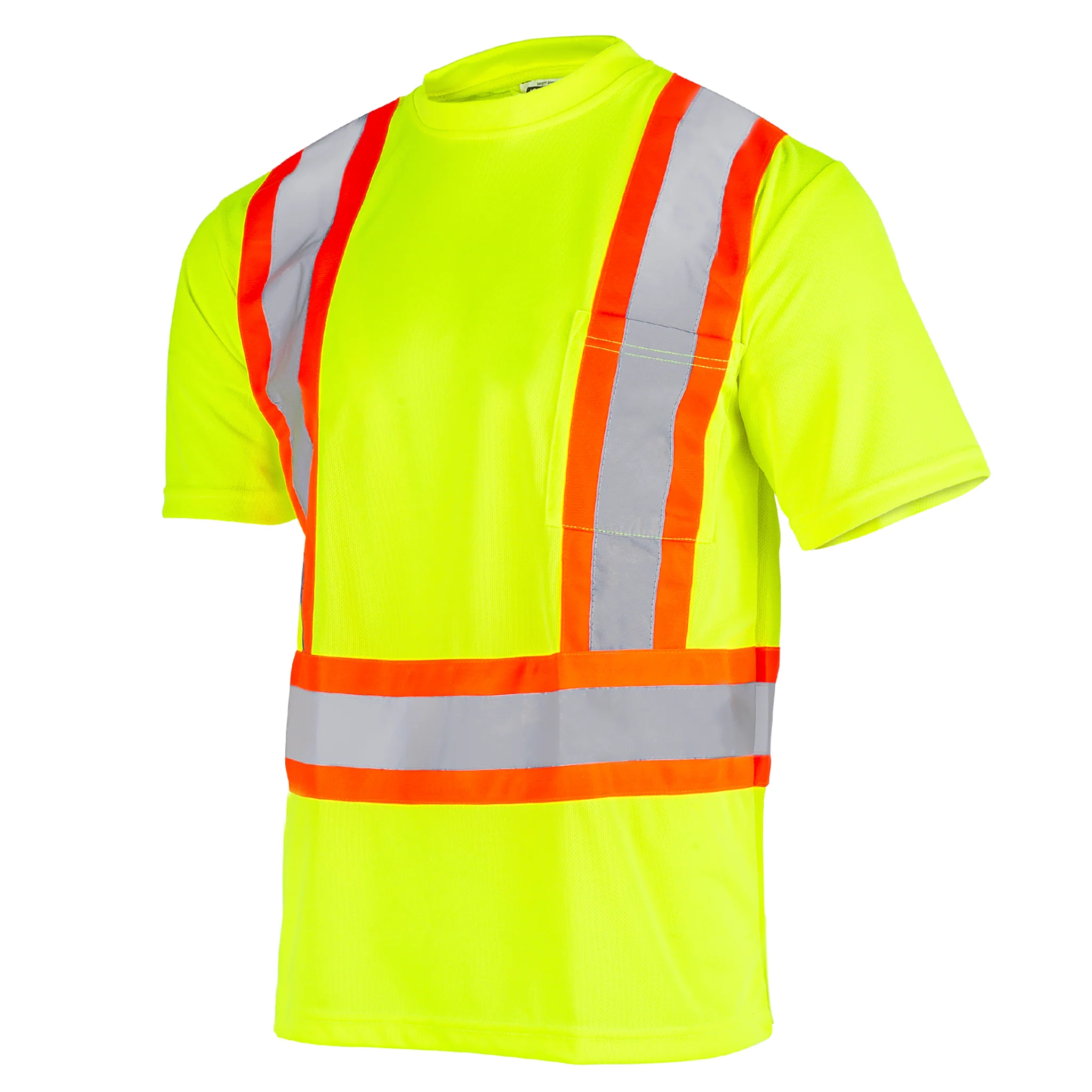Hi-Vis X-Back Reflective Two-Tone Safety Pocket Shirt - Image 11
