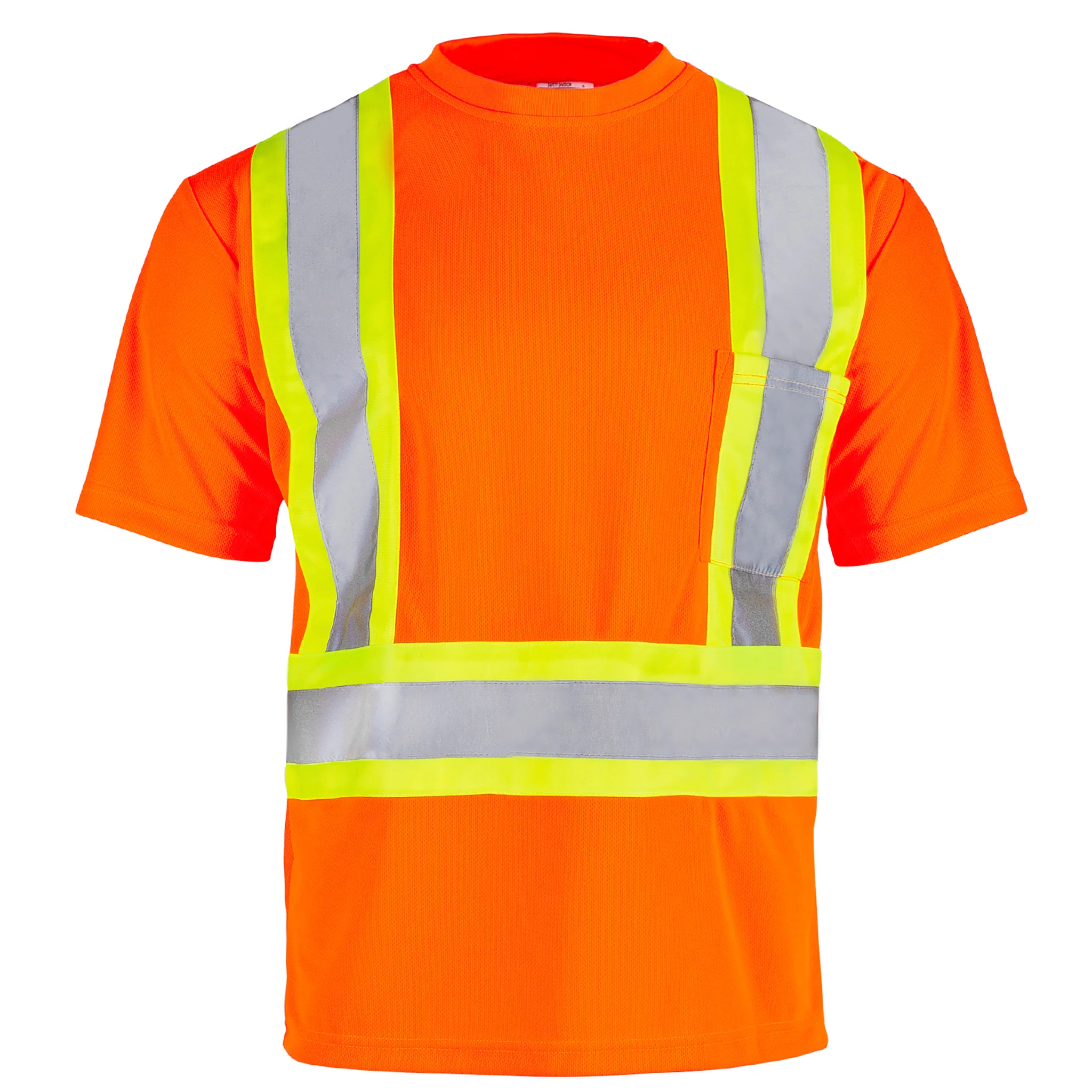 Hi-Vis X-Back Reflective Two-Tone Safety Pocket Shirt - Image 19