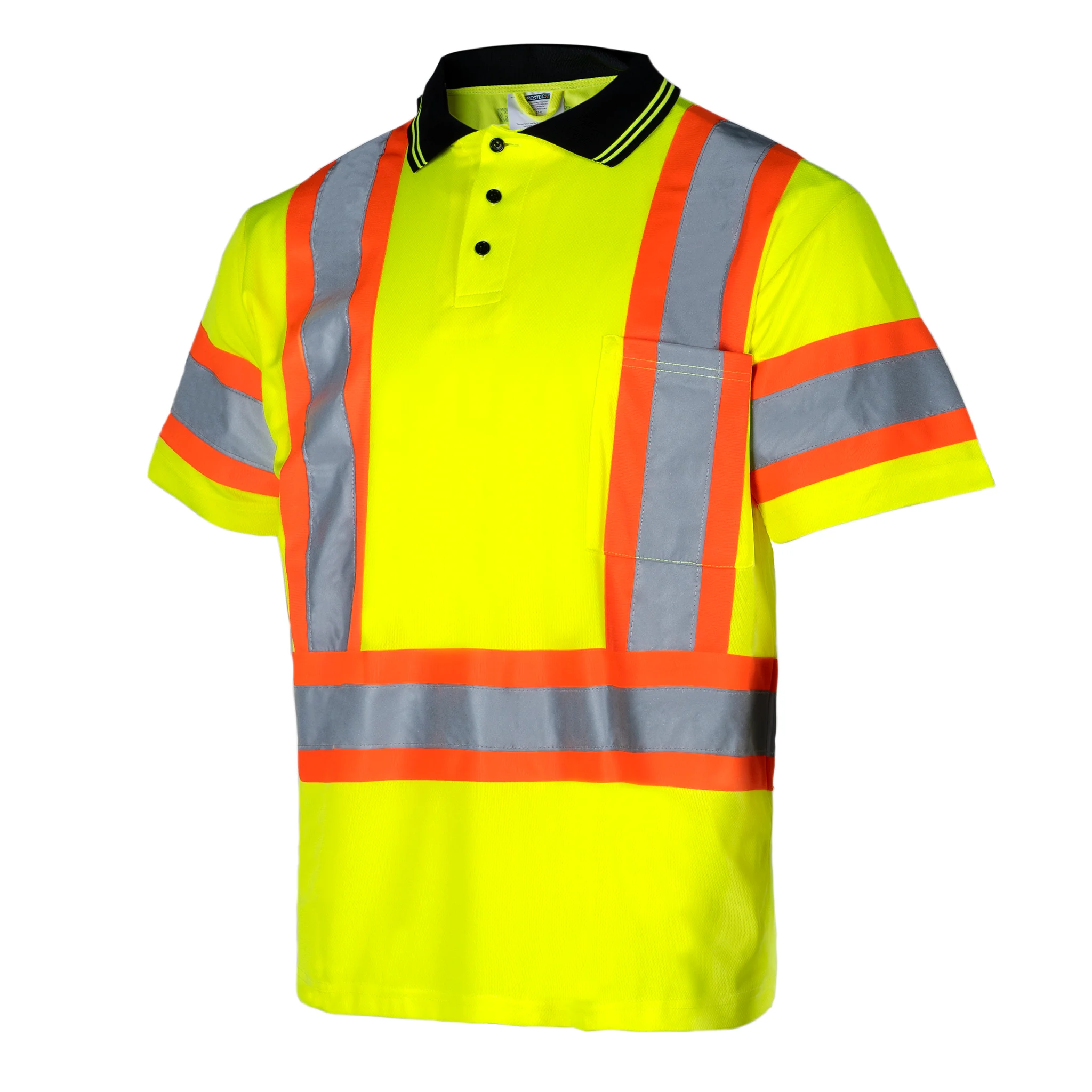 Hi-Vis Reflective Two-Tone Safety Polo Shirt - Image 14