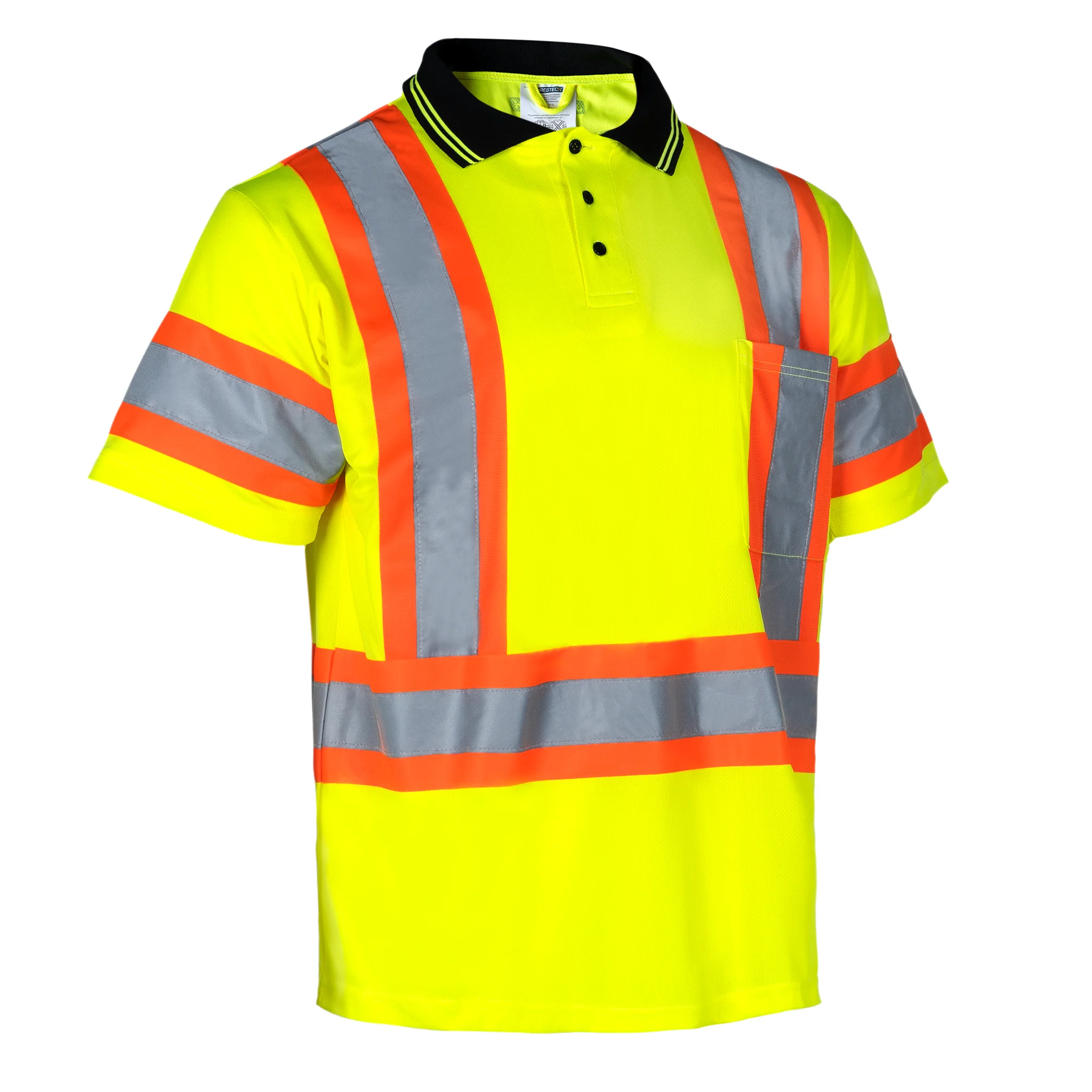 Hi-Vis Reflective Two-Tone Safety Polo Shirt - Image 15