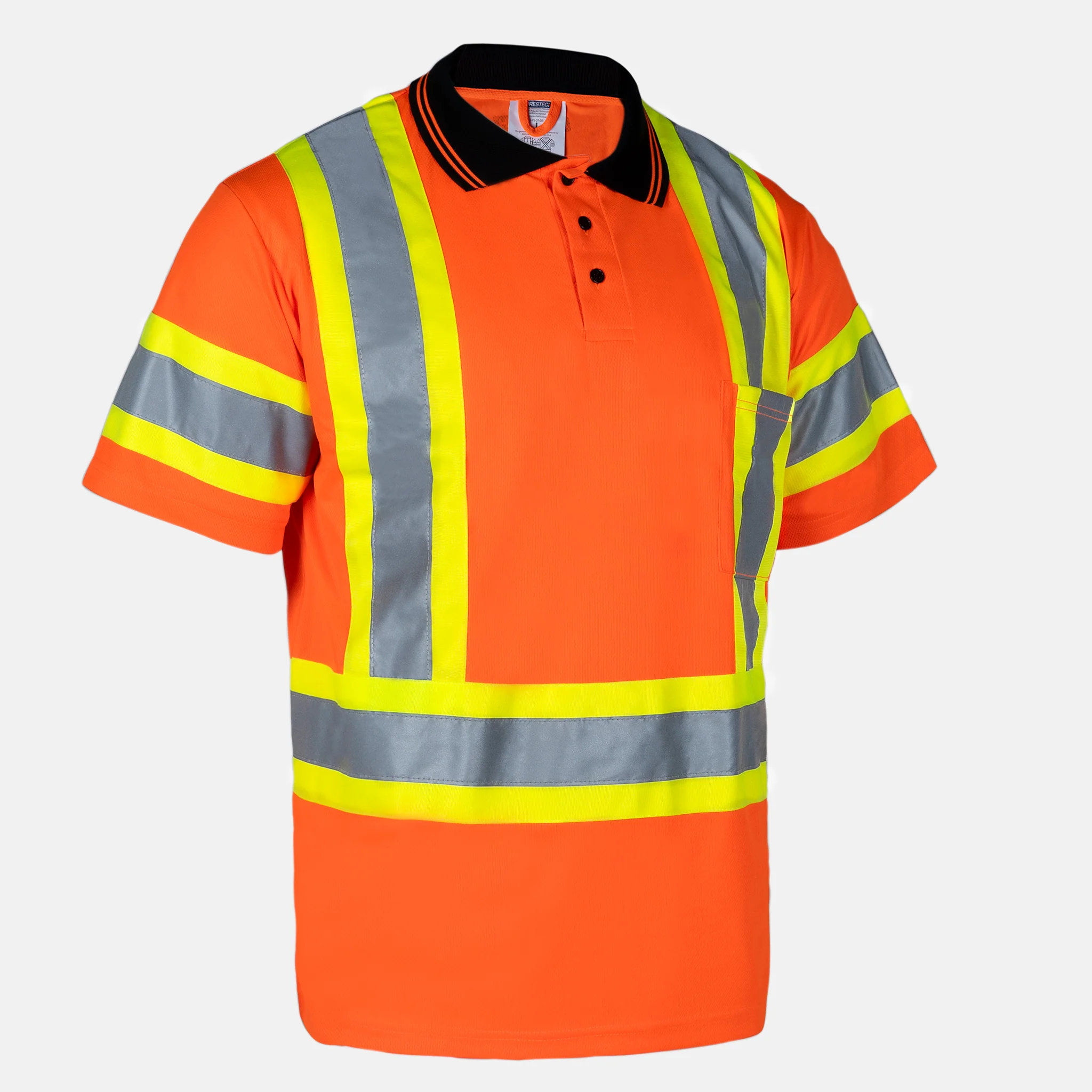 Hi-Vis Reflective Two-Tone Safety Polo Shirt - Image 23