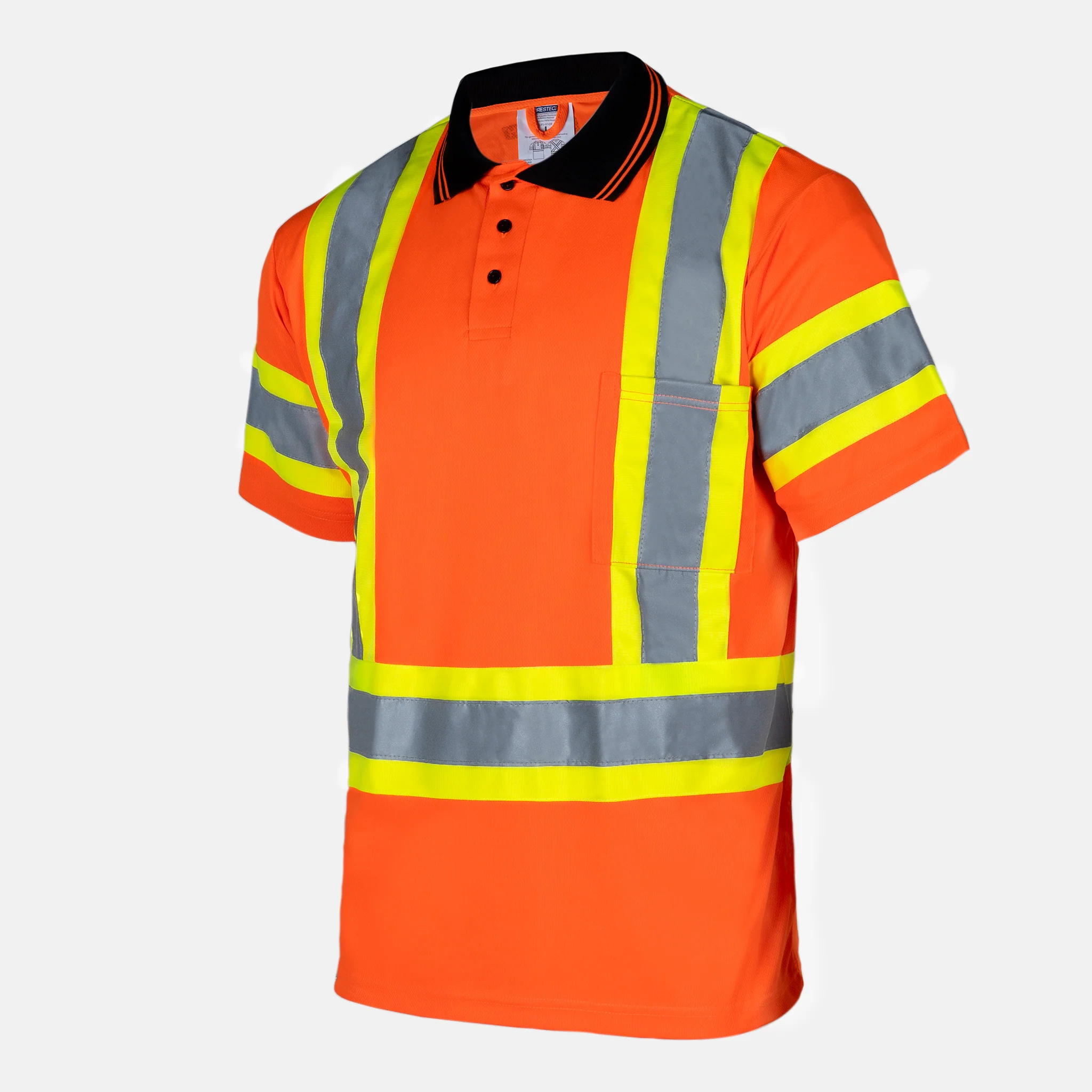 Hi-Vis Reflective Two-Tone Safety Polo Shirt - Image 24
