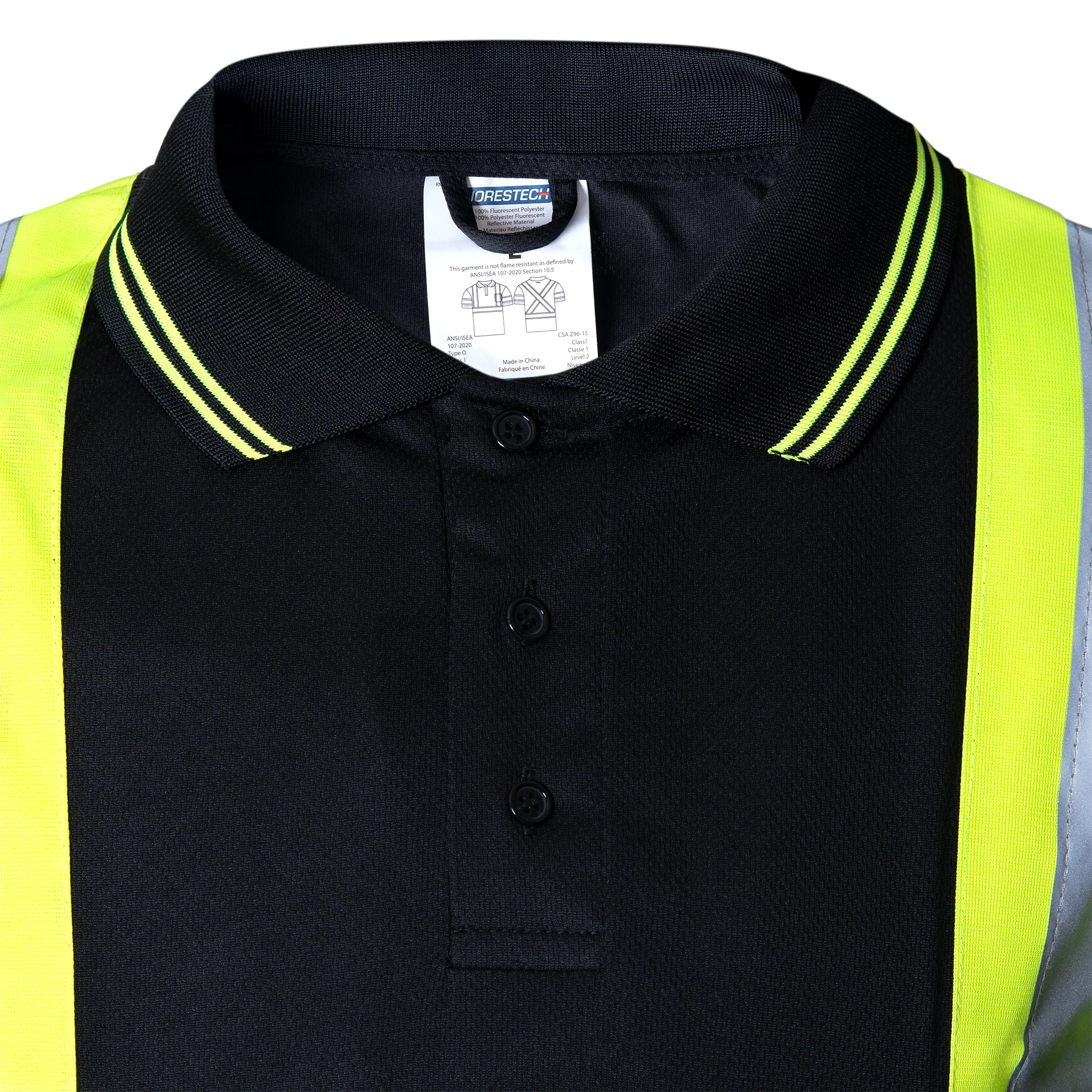 Hi-Vis Reflective Two-Tone Safety Polo Shirt - Image 8