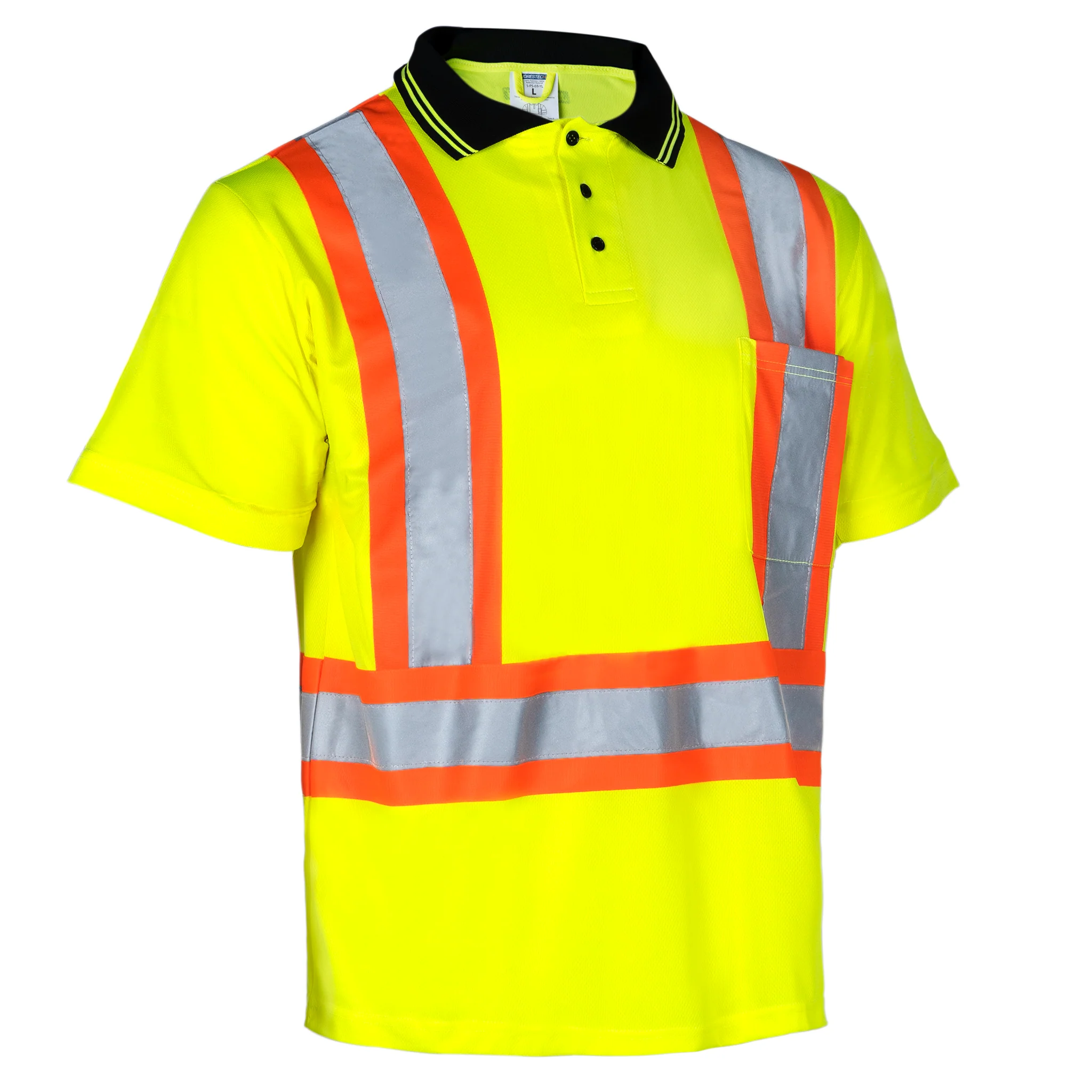 Hi-Vis Reflective Two-Tone Safety Polo Shirt - Image 17