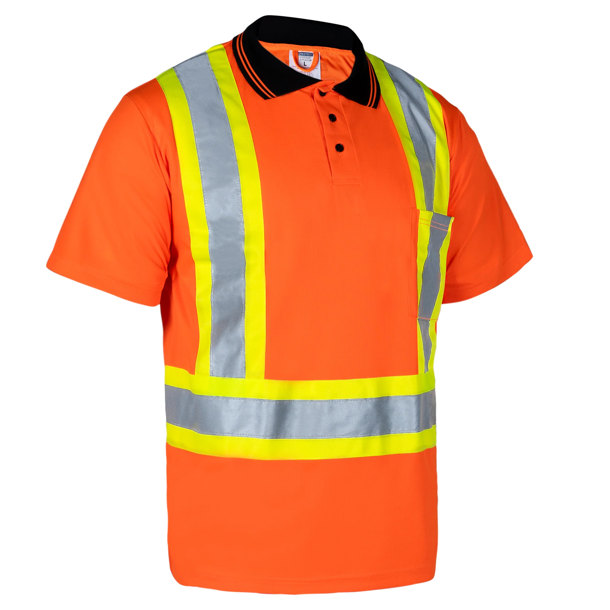 Hi-Vis Reflective Two-Tone Safety Polo Shirt - Image 25