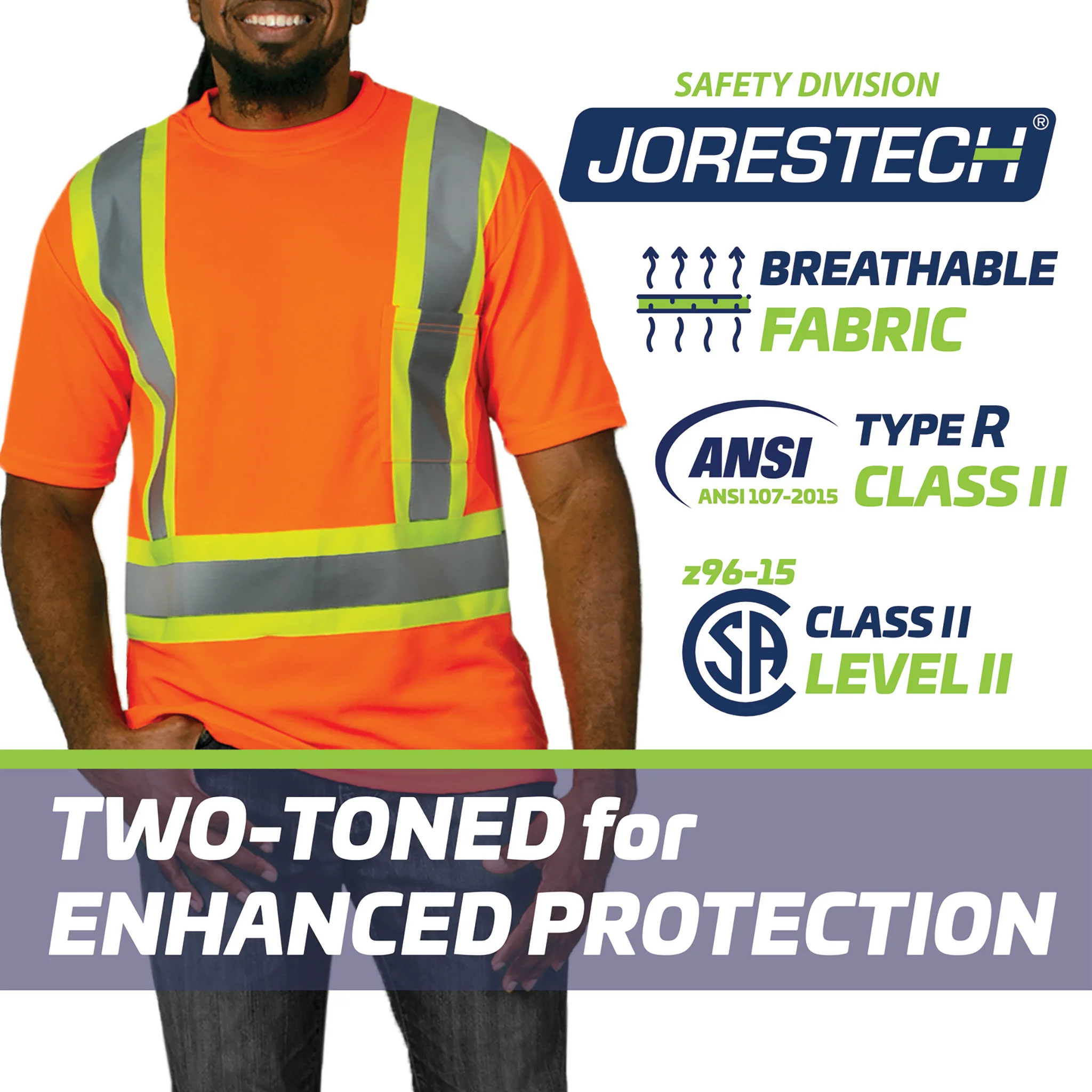 Hi-Vis Reflective Two-Tone Safety Shirt - Image 12