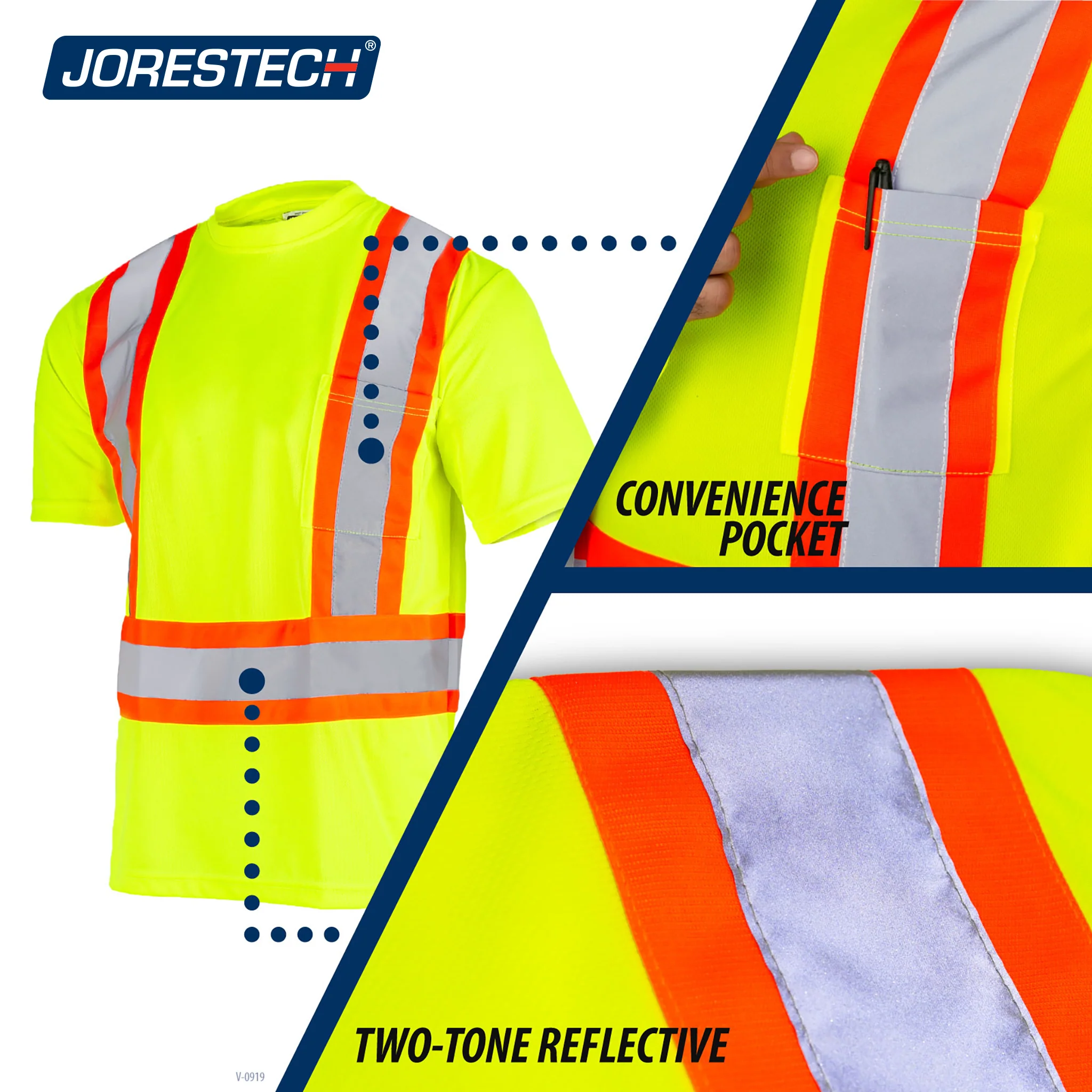 Hi-Vis Reflective Two-Tone Safety Shirt - Image 19