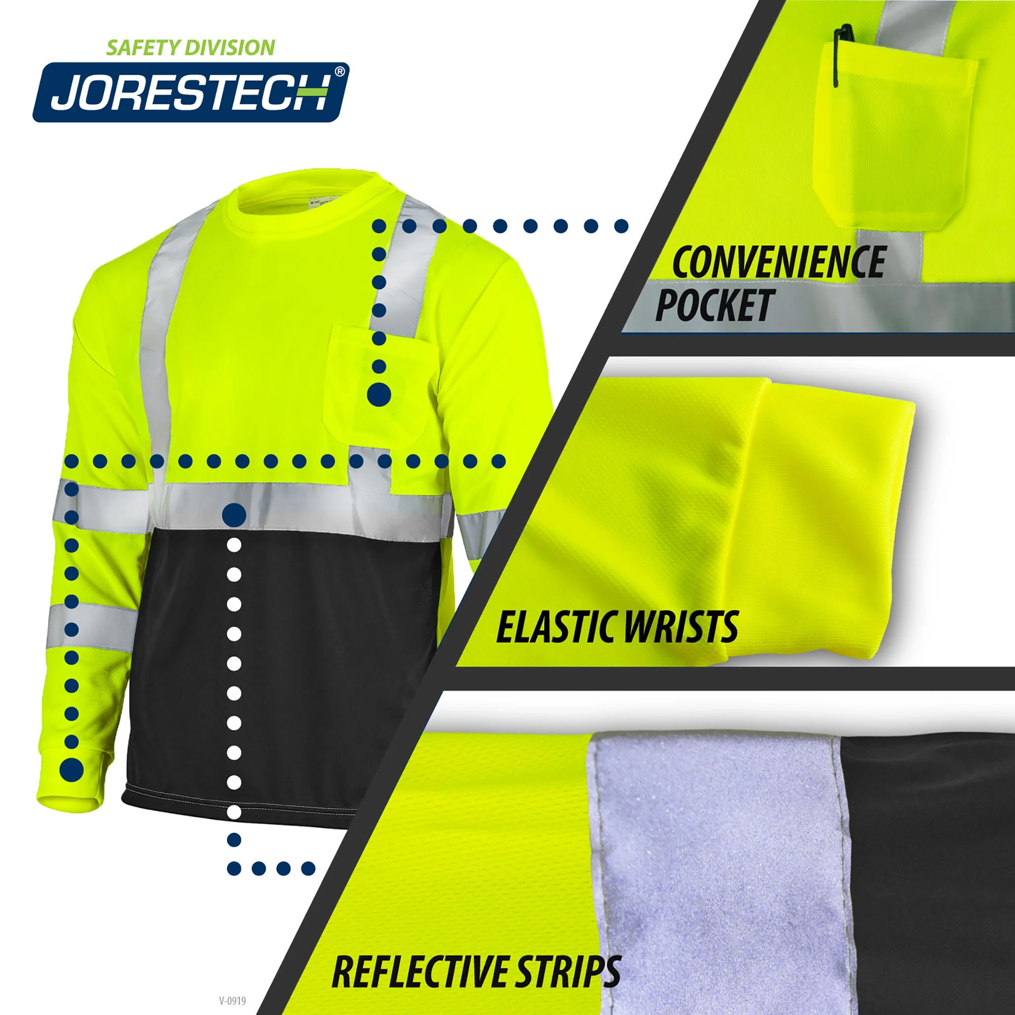 Durable Hi Vis Long Sleeve Shirt: Dirt-Concealing & High Visibility - Image 5
