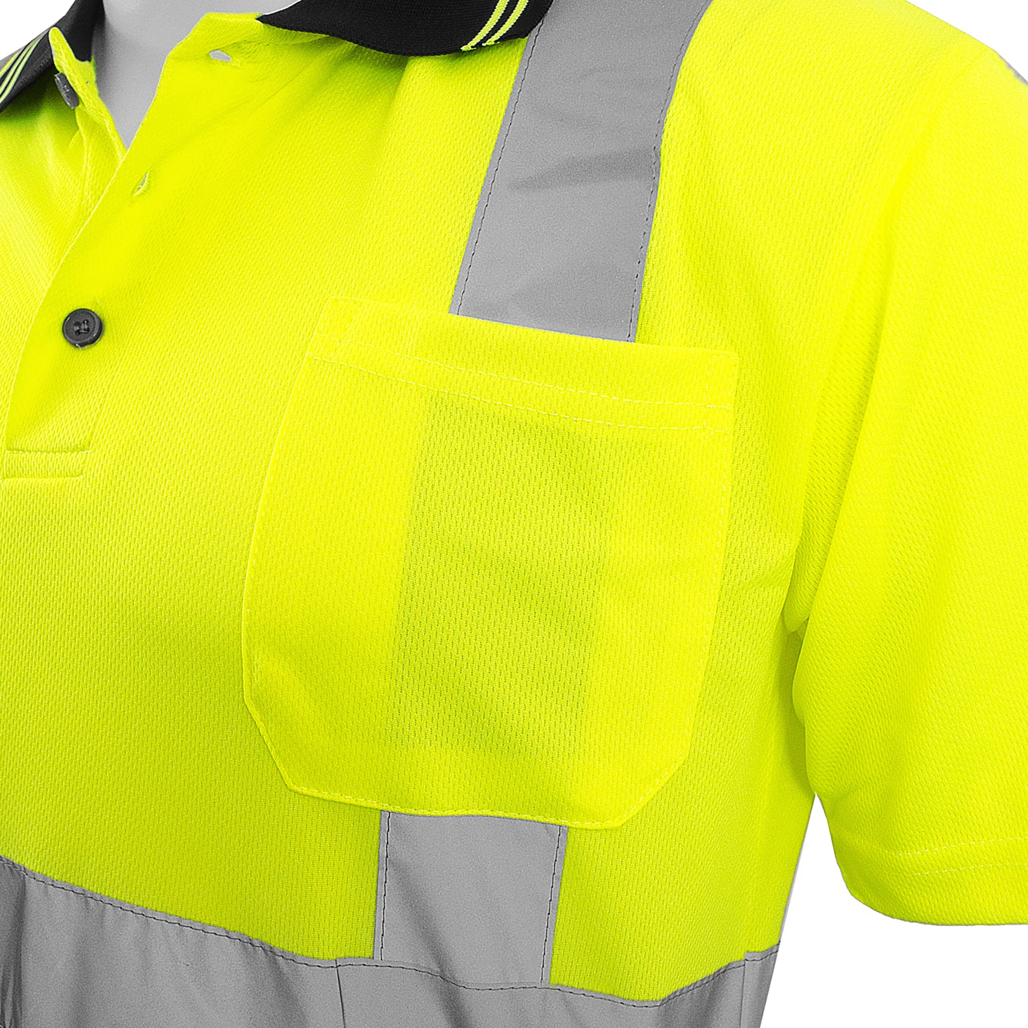 Hi-Vis Reflective Dirt-Concealing Safety Polo Shirt - Image 7