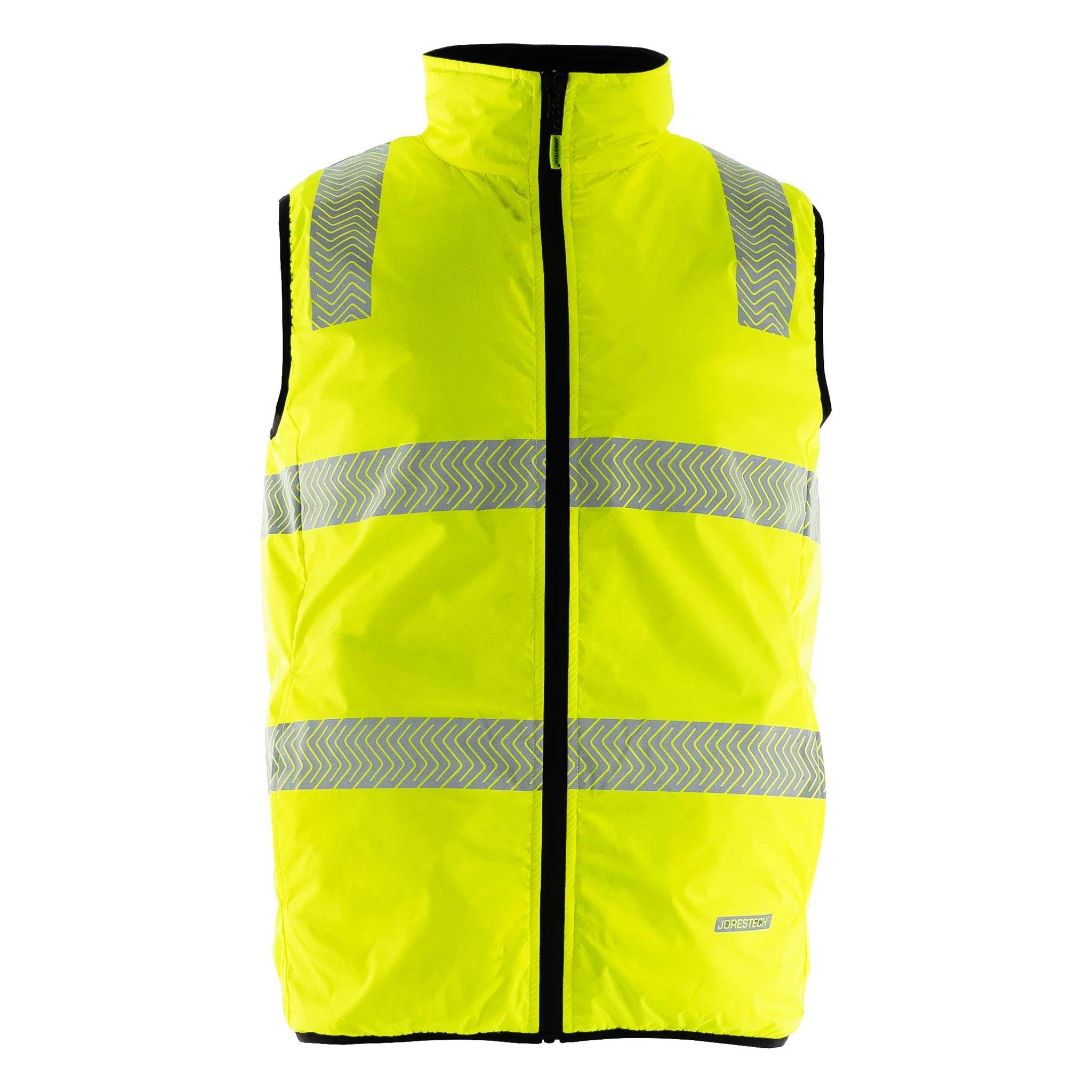 Hi Vis Reversible Insulated Safety Vest with Reflective Thermal Transfer Strips - Image 15