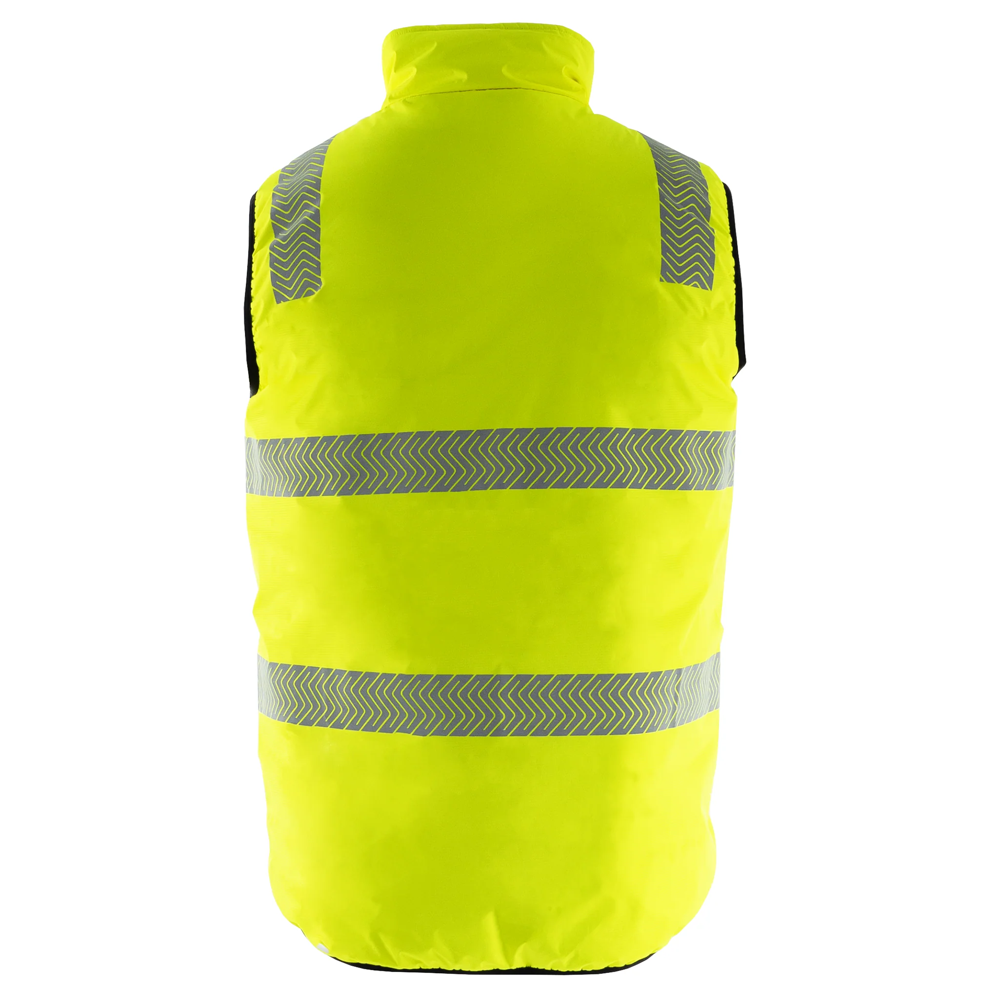 Hi Vis Reversible Insulated Safety Vest with Reflective Thermal Transfer Strips - Image 3