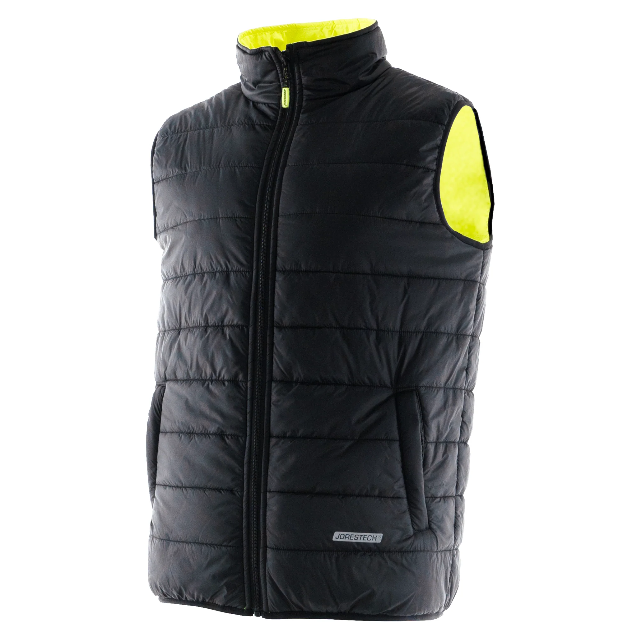 Hi Vis Reversible Insulated Safety Vest with Reflective Thermal Transfer Strips - Image 8