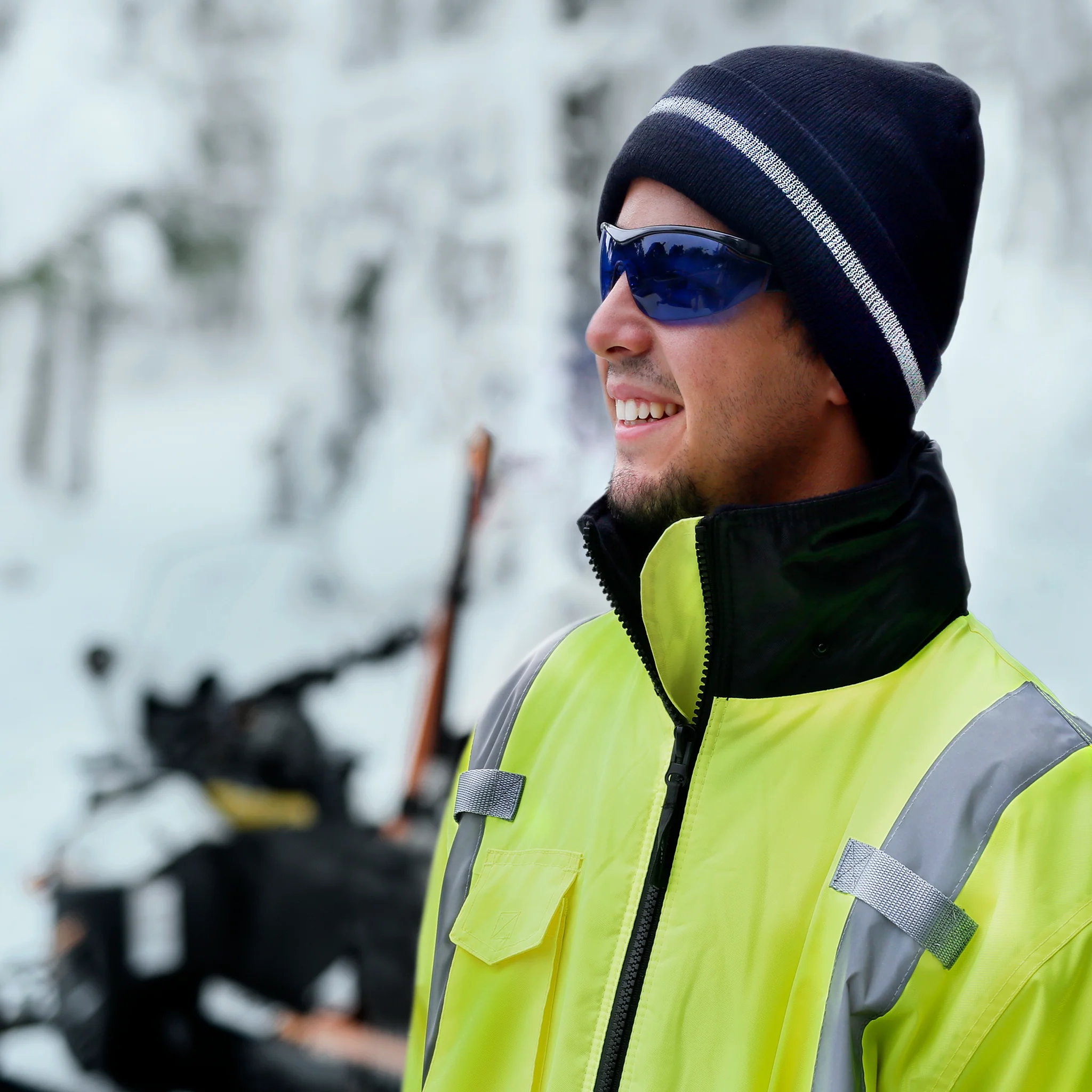 Hi-Vis Safety Beanie with Reflective Stripe - Image 10