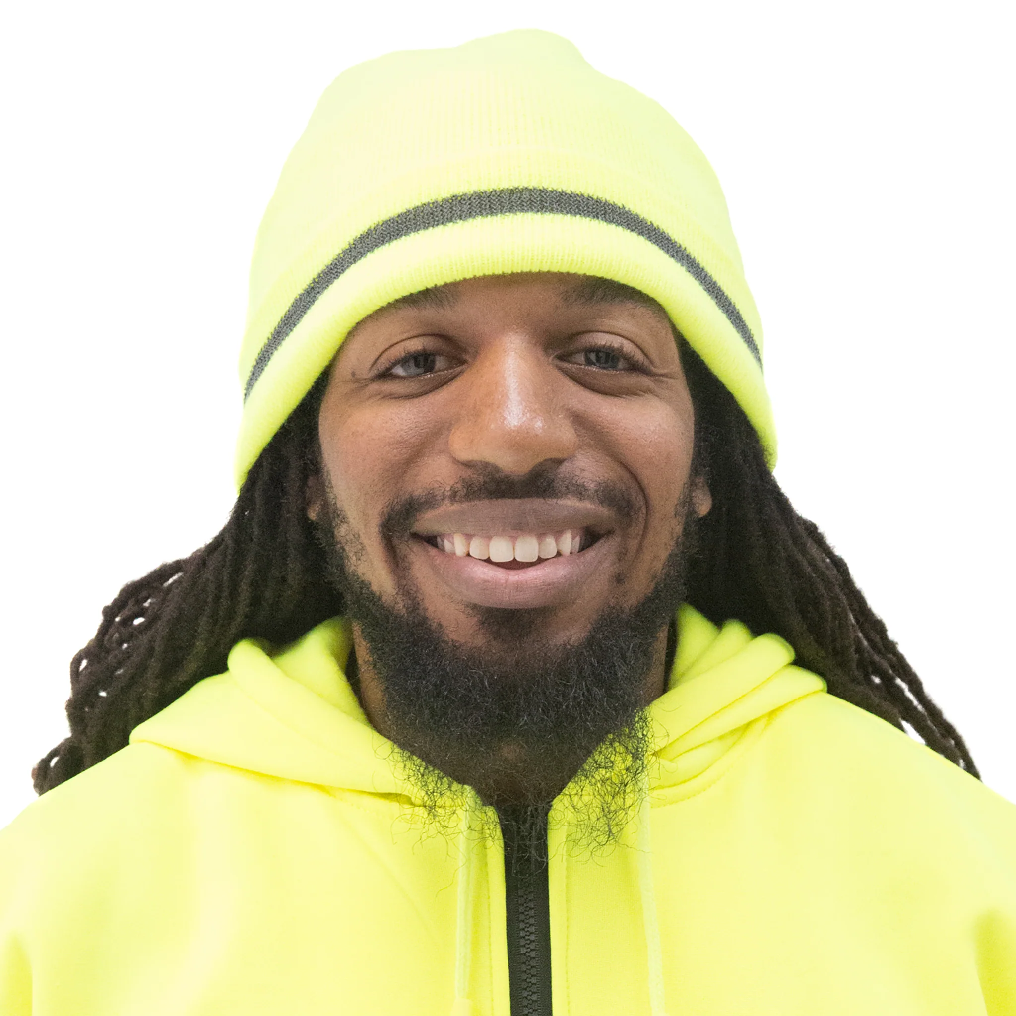 Hi-Vis Safety Beanie with Reflective Stripe - Image 5