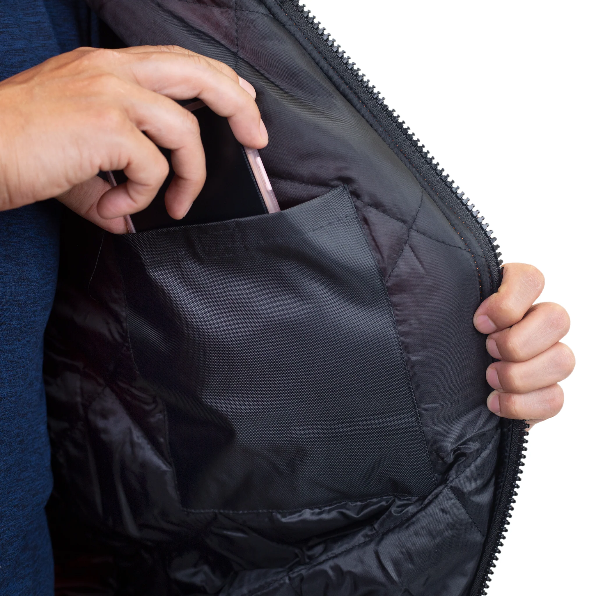 Hi-Vis Safety Bomber Jacket with Reflective Stripes - Image 7