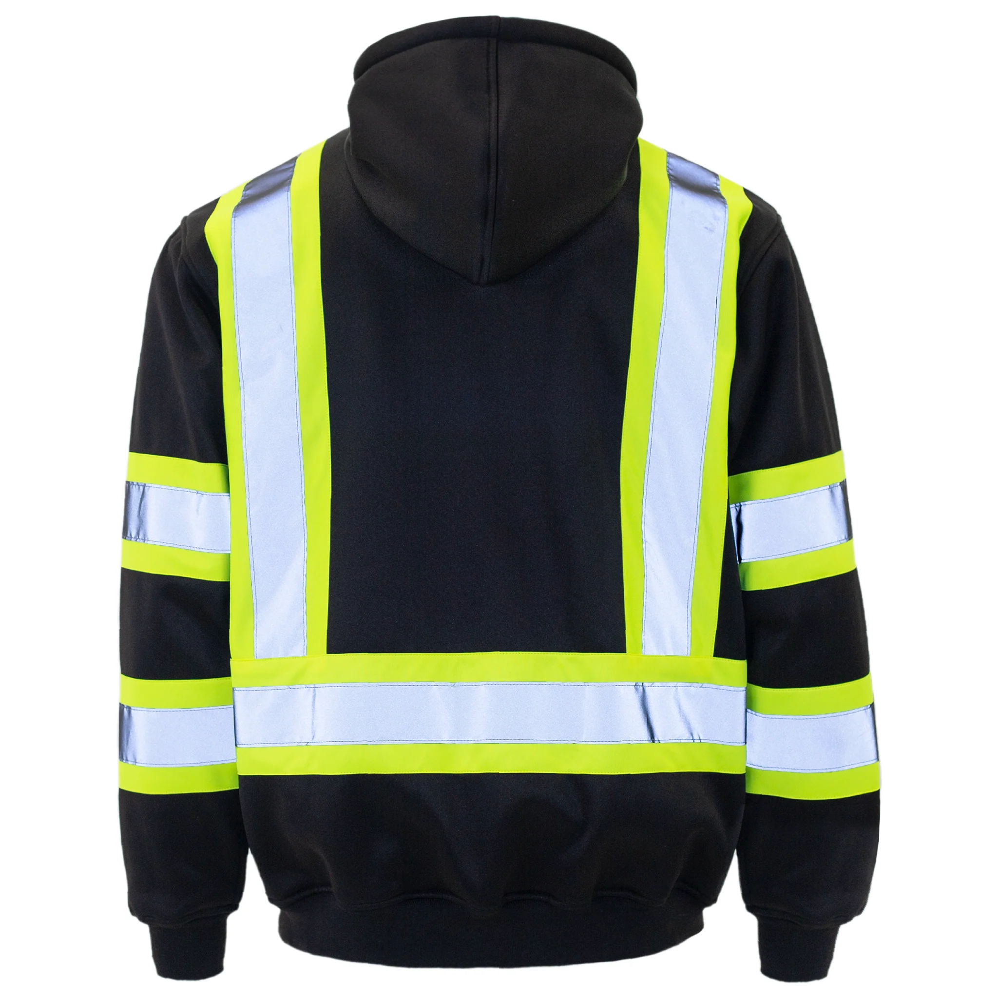 Hi-Vis Safety Hooded Sweatshirt with Reflective Stripes - Image 14