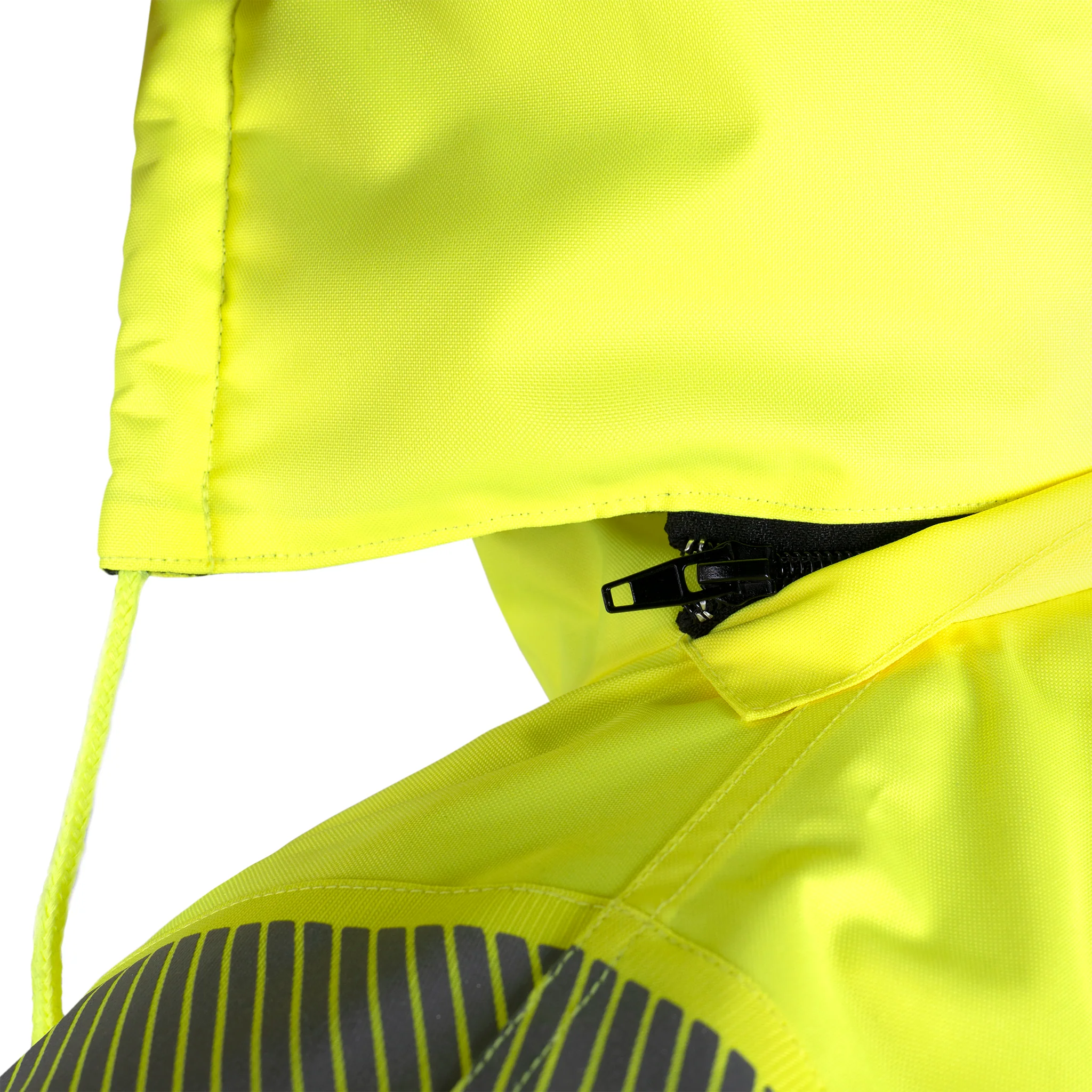 Hi-Vis Safety Jacket with Heat-Transfer Reflective Tapes and Removable Hood - Image 21