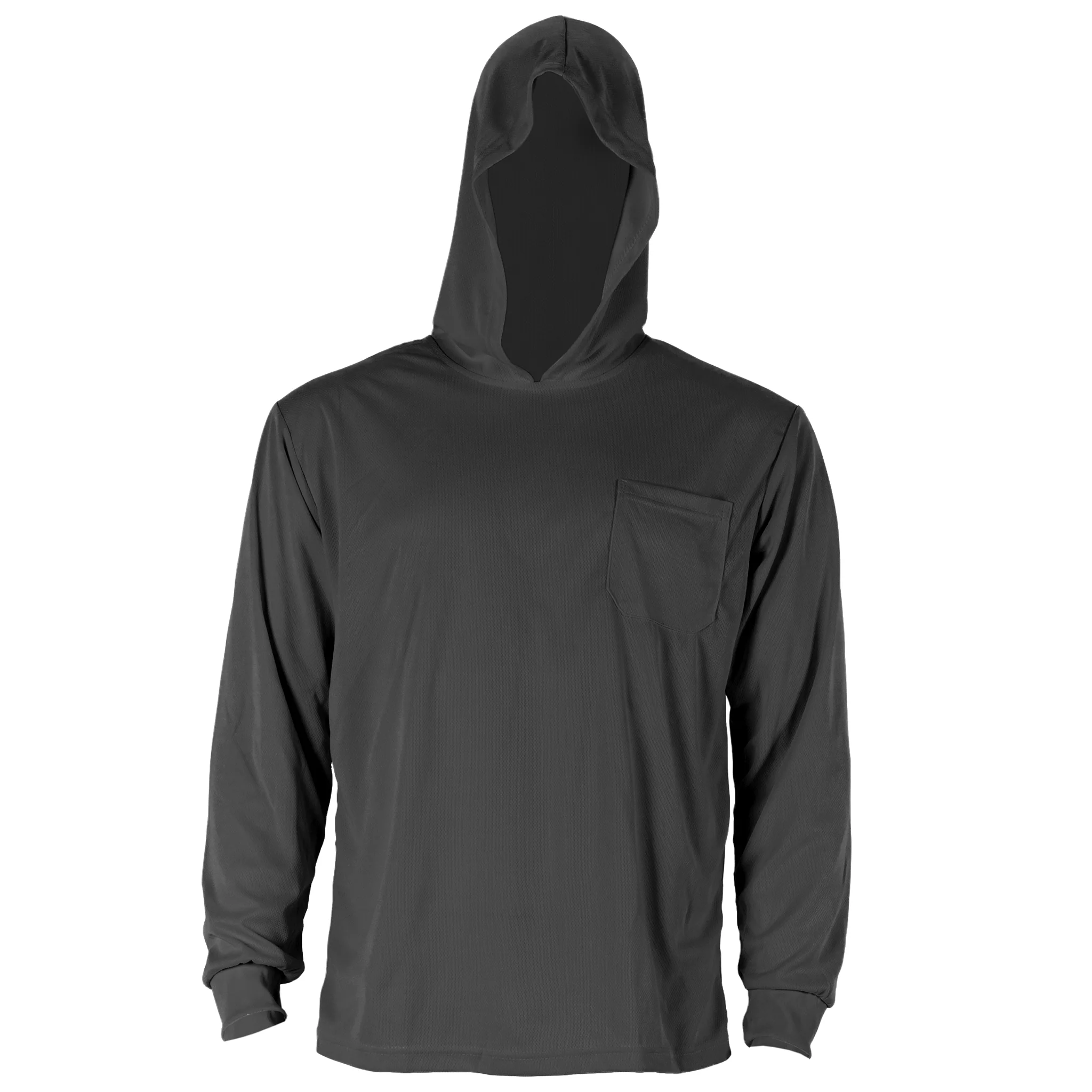 Hi-Vis Safety Long Sleeve Shirt with Hoodie - Image 6