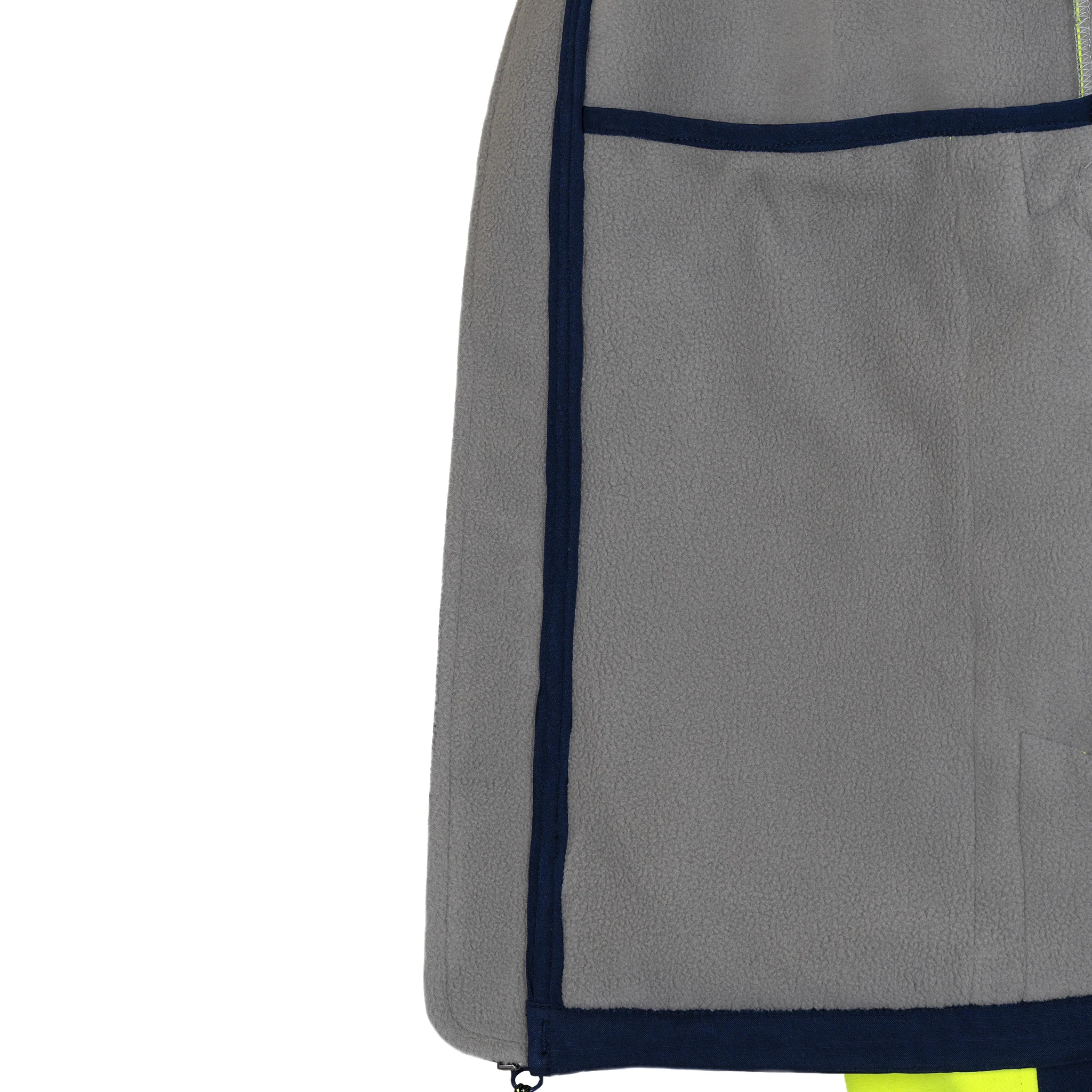 Hi-Vis Softshell Water Repellent Fleece Lined Safety Jacket with Reflective Strips - Image 10