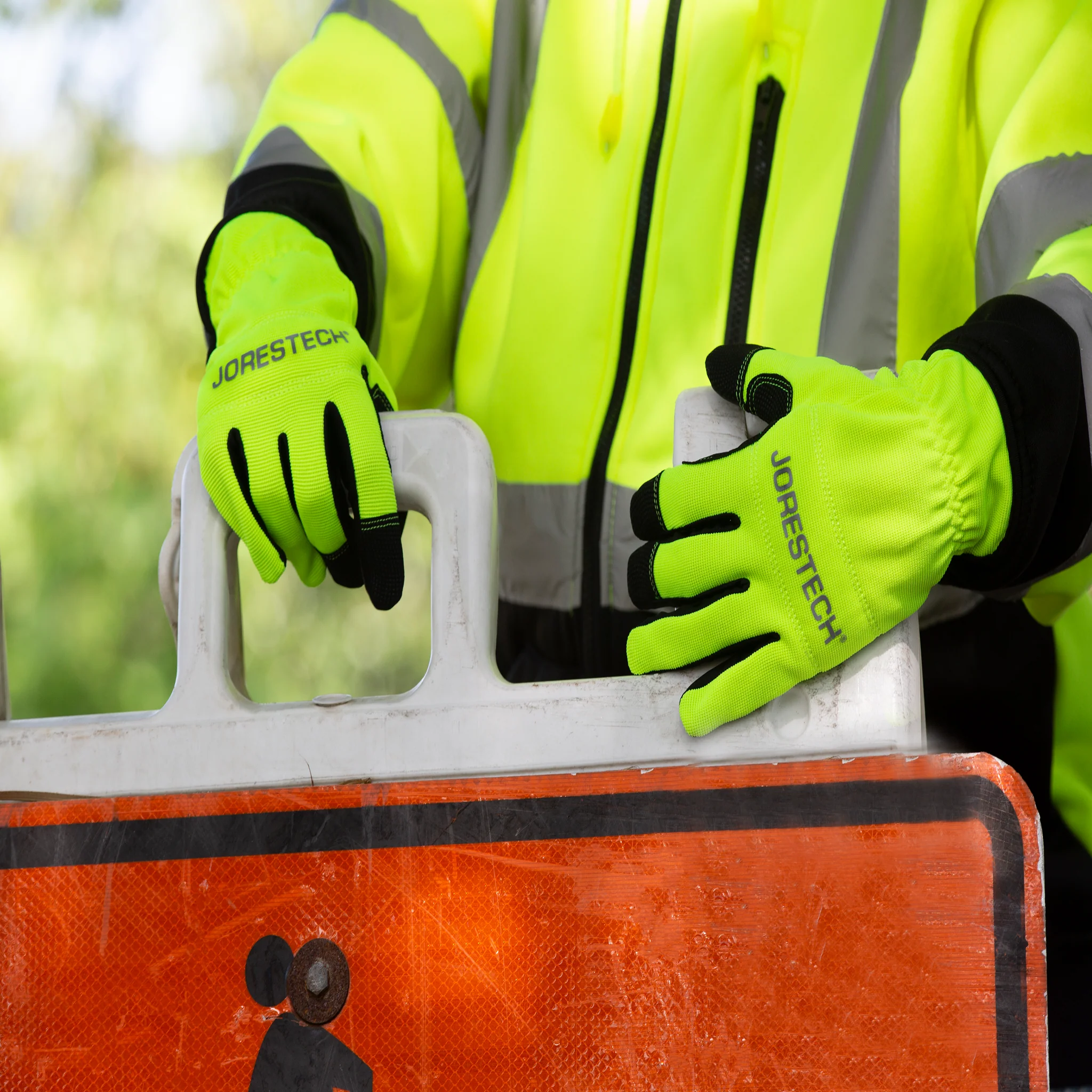 Hi-Vis Touchscreen Safety Work Gloves - Image 7