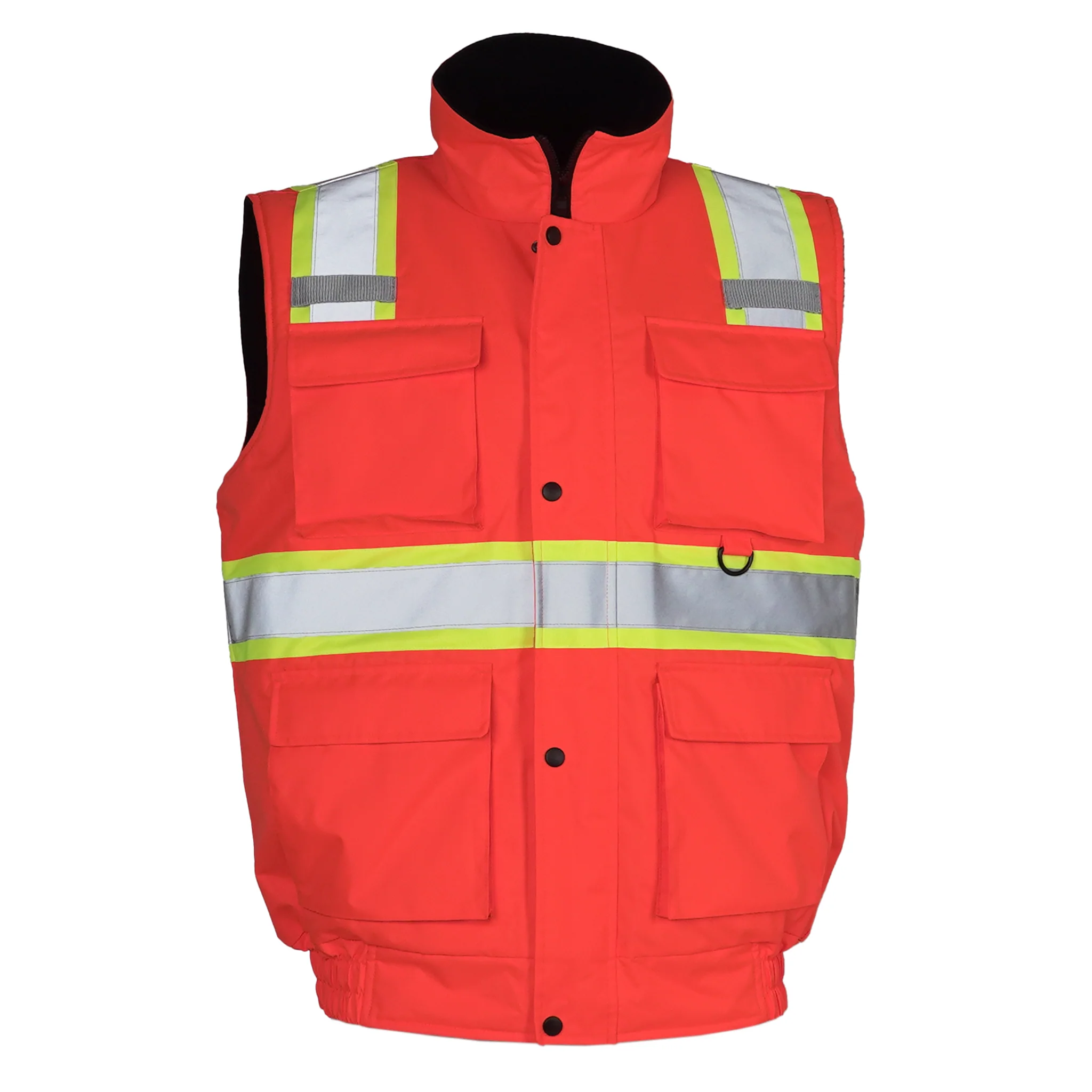 Hi-Vis Two Tone Fleece Insulated Safety Vest with Reflective Strips - Image 13