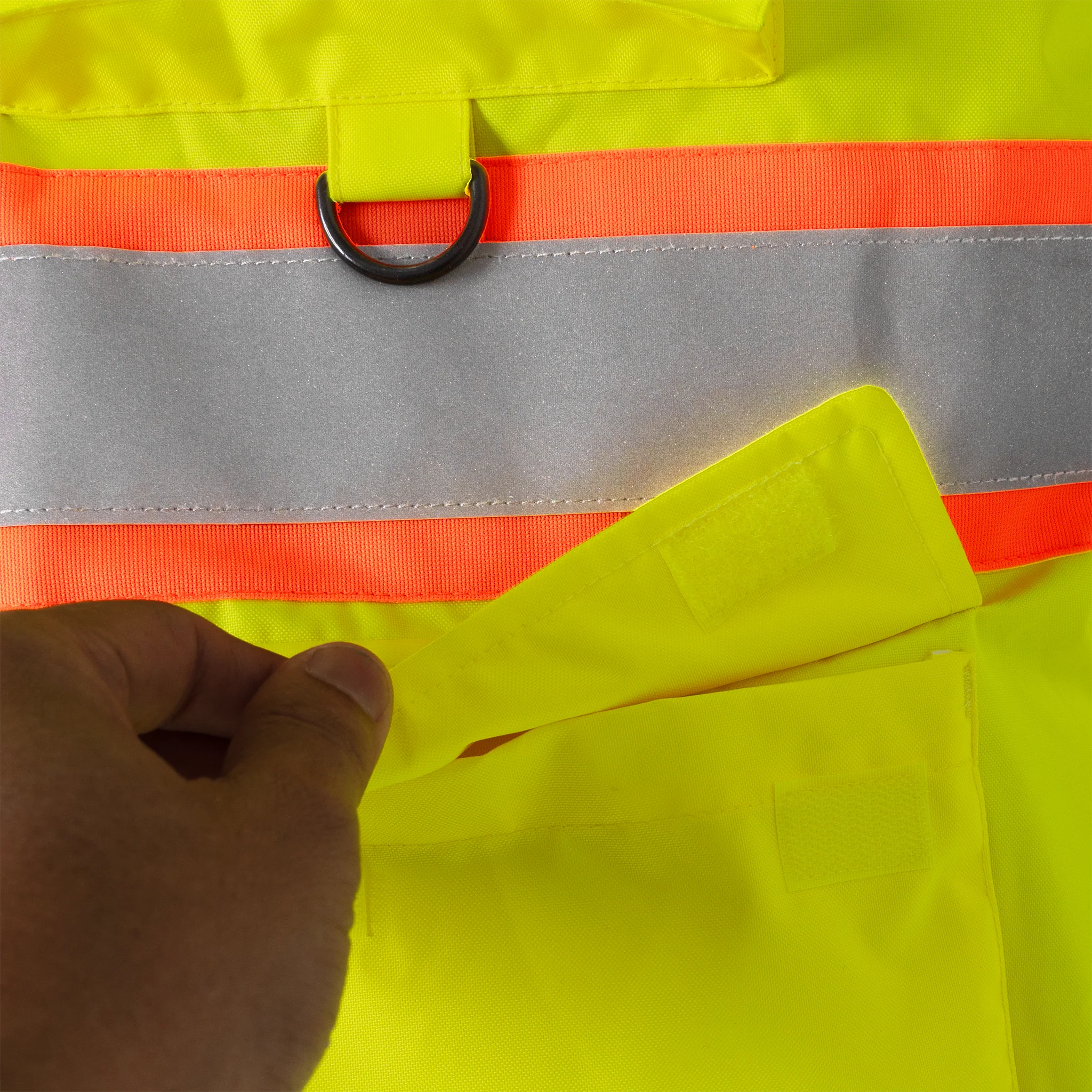 Hi-Vis Two Tone Fleece Insulated Safety Vest with Reflective Strips - Image 8