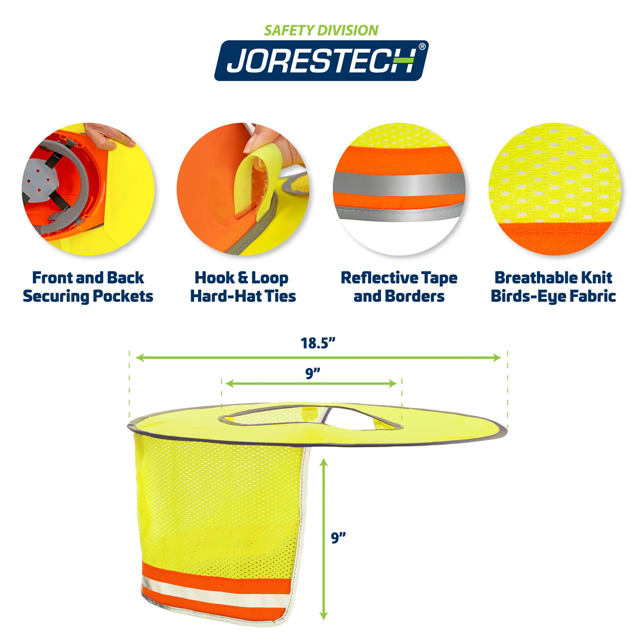 Hi-Vis Two-Tone Hard Hat Sun Shield - Image 5