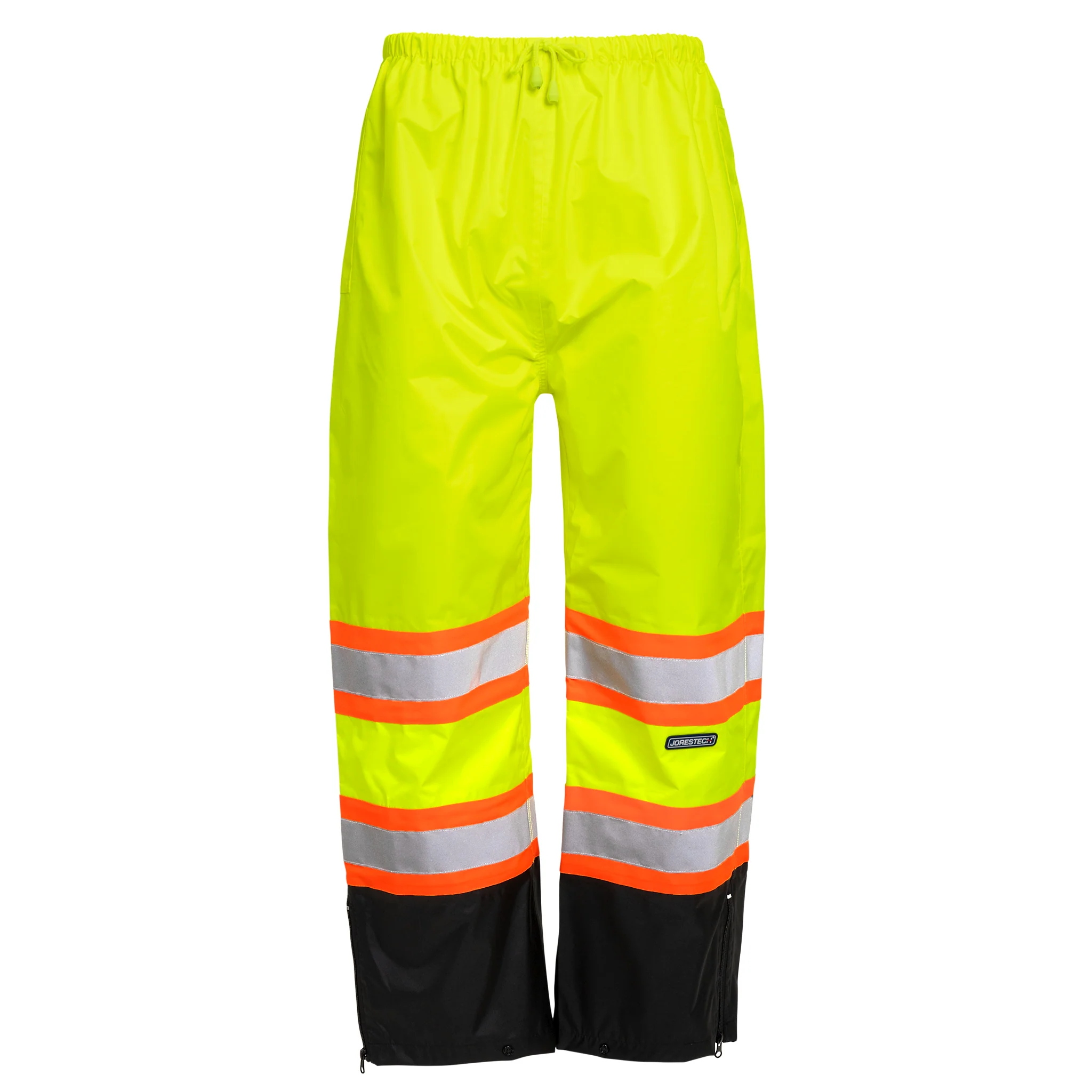 Hi-Vis Two Tone Orange/Black Rain Pants with Reflective Strips - Image 10