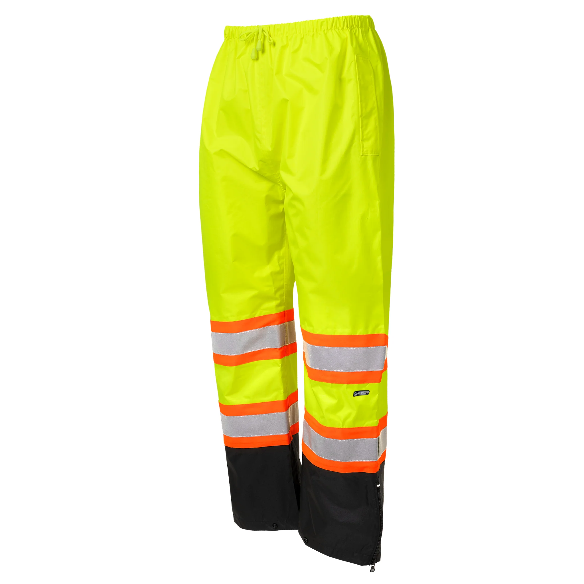 Hi-Vis Two Tone Orange/Black Rain Pants with Reflective Strips - Image 12