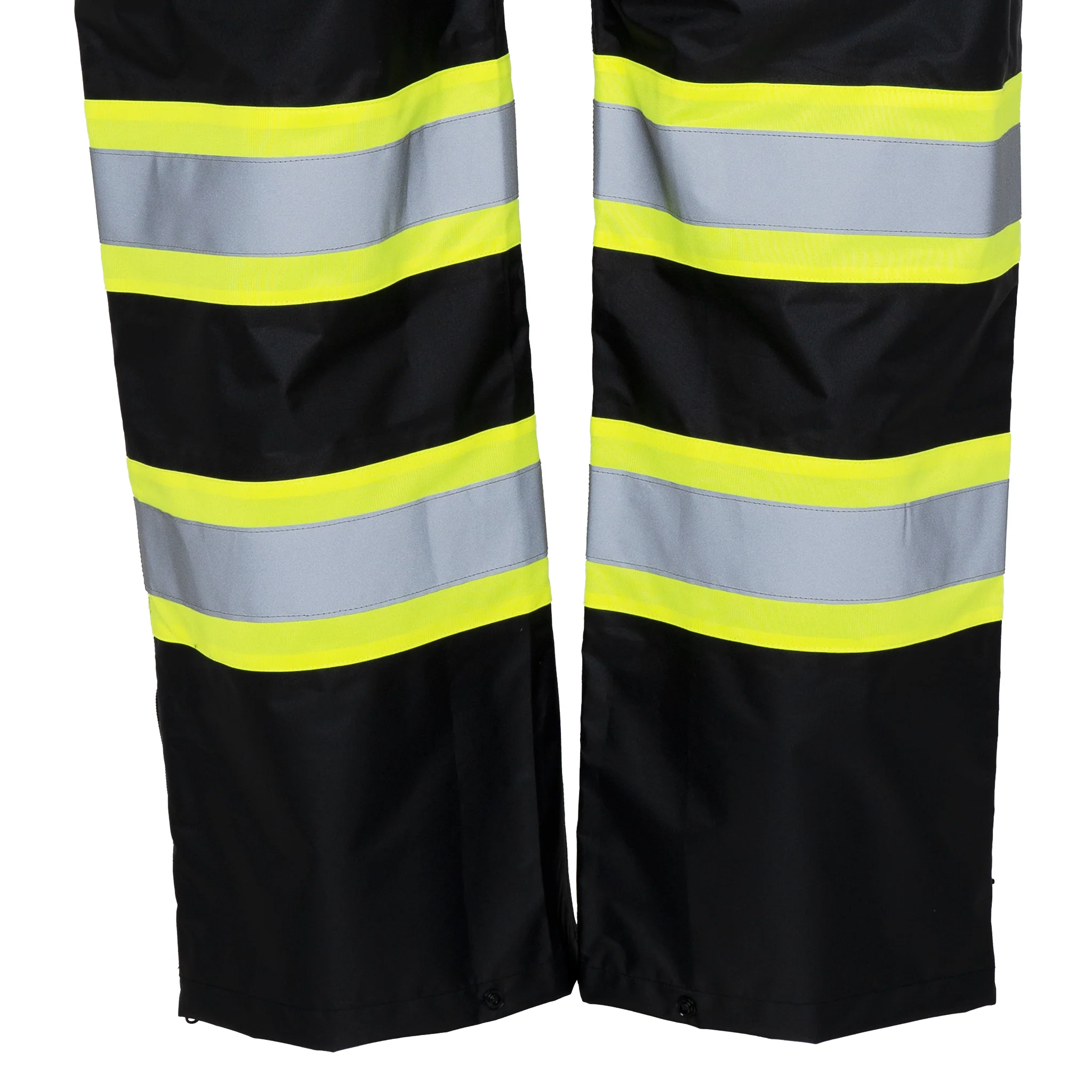 Hi-Vis Two Tone Orange/Black Rain Pants with Reflective Strips - Image 26
