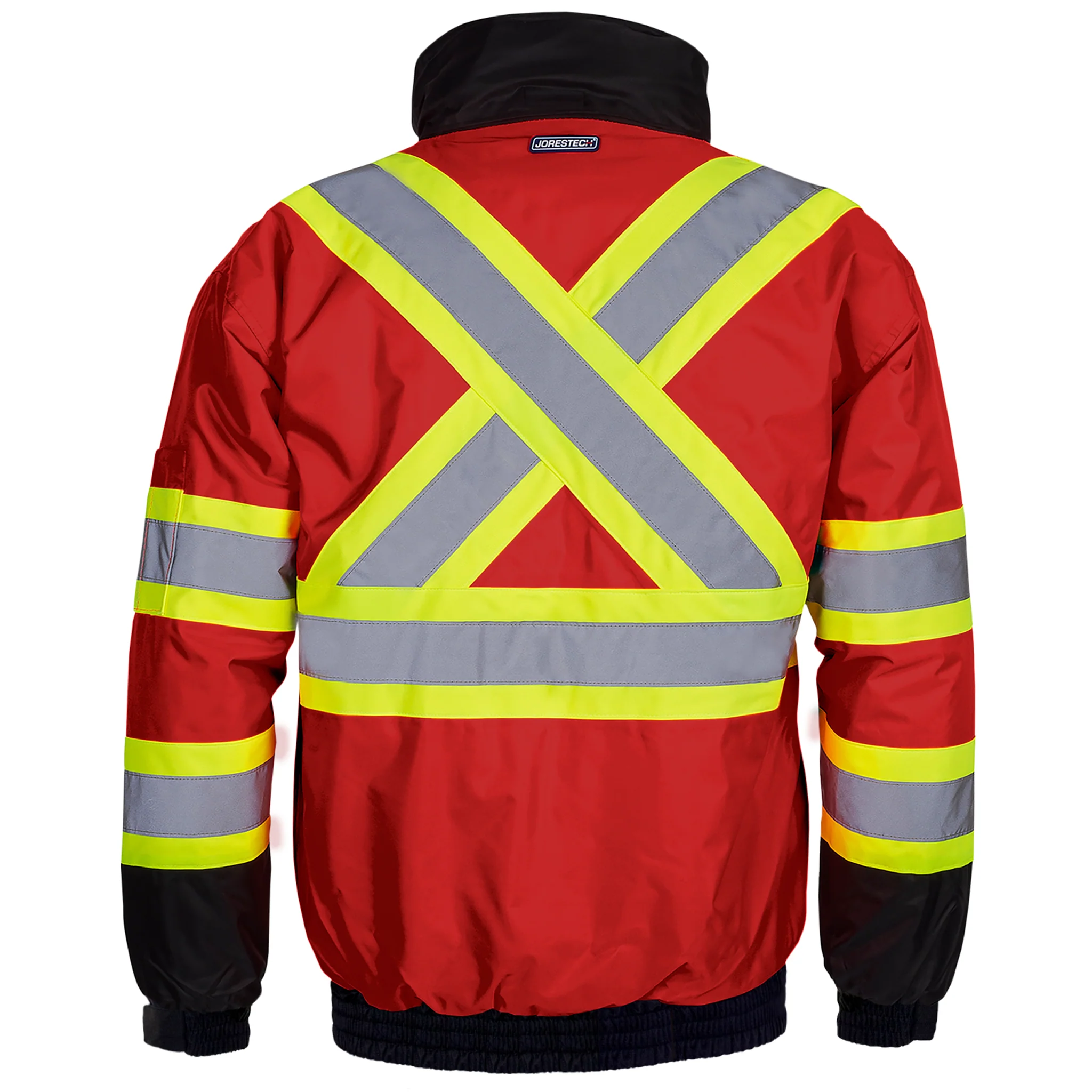 Hi-Vis X-Back Two-Tone Safety Bomber Jacket with Reflective Stripes - Image 26