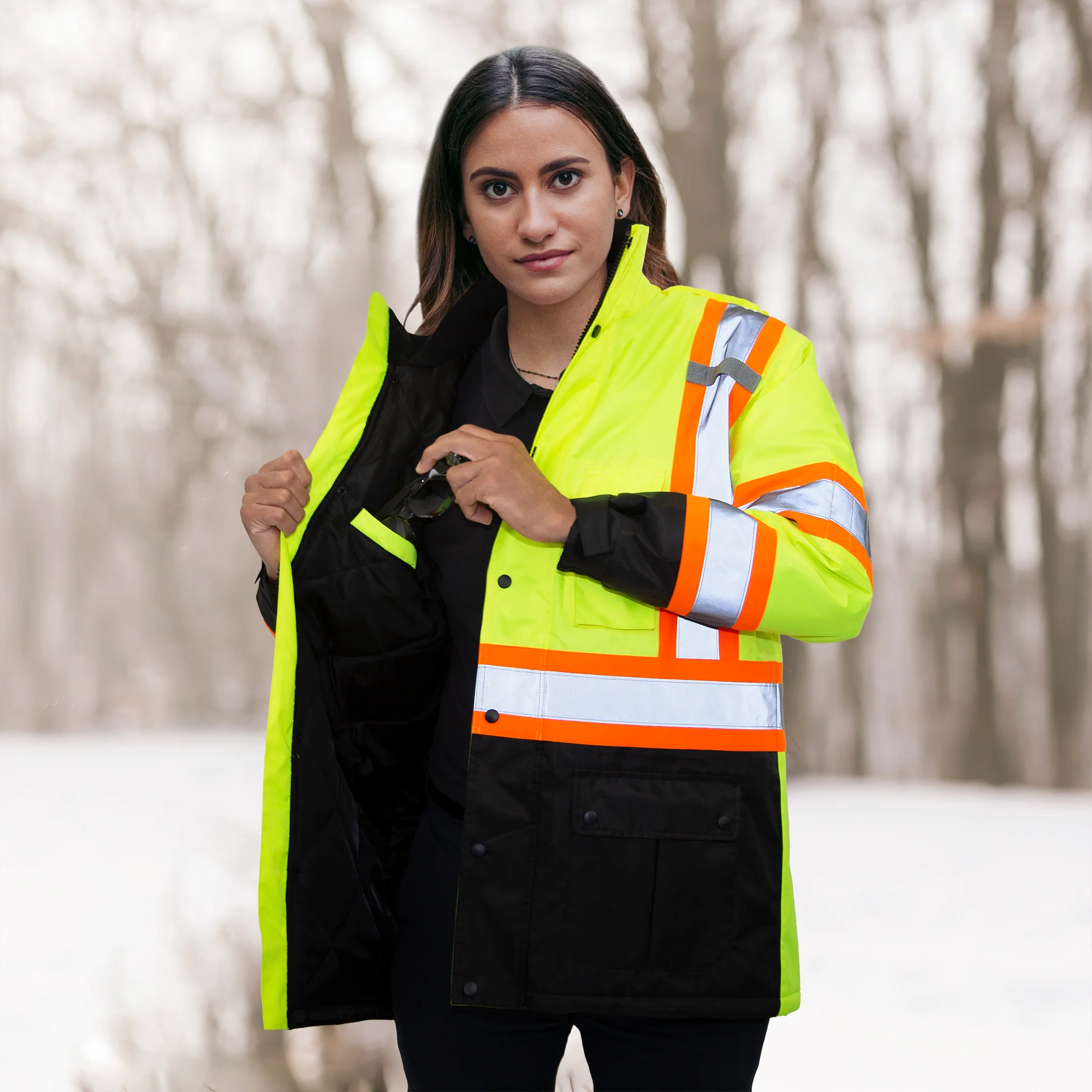 Hi-Vis Two-Tone Safety Jacket with Reflective Stripes - Image 18