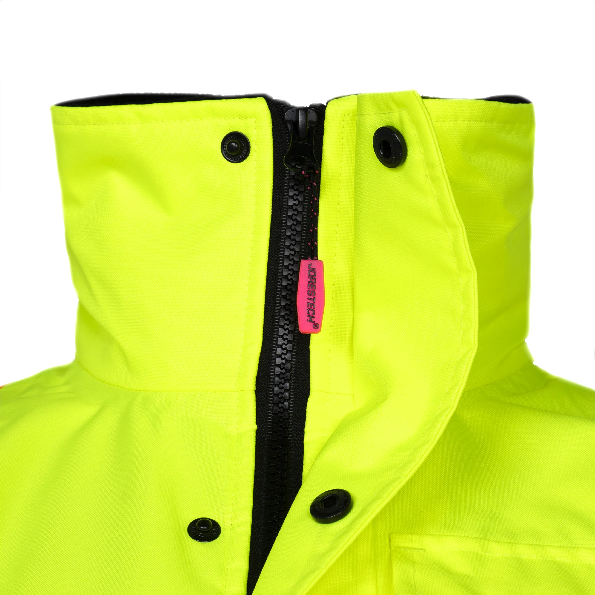 Hi-Vis Two Tone Safety Jacket with Reflective Tapes and Pink Contrast - Image 11