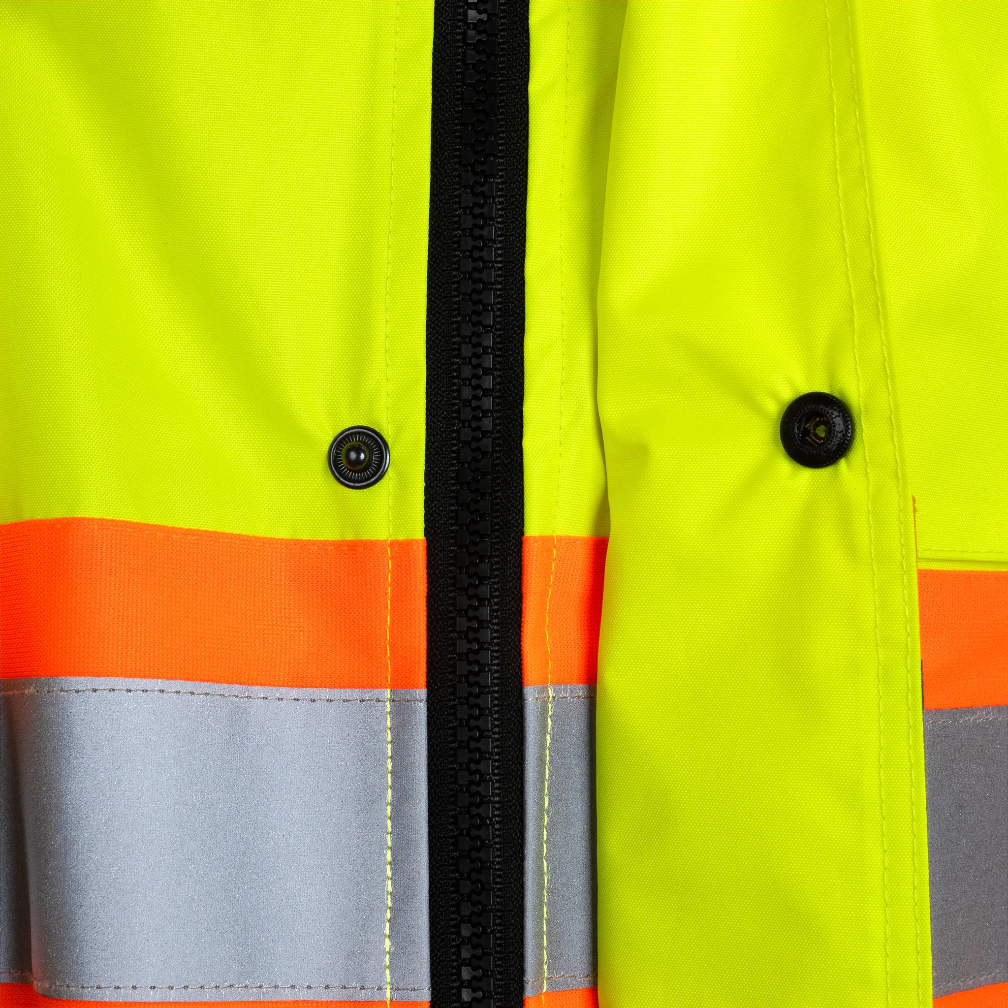 Hi Vis Two Tone Safety Rain Jacket With X Reflective Stripes - Image 20